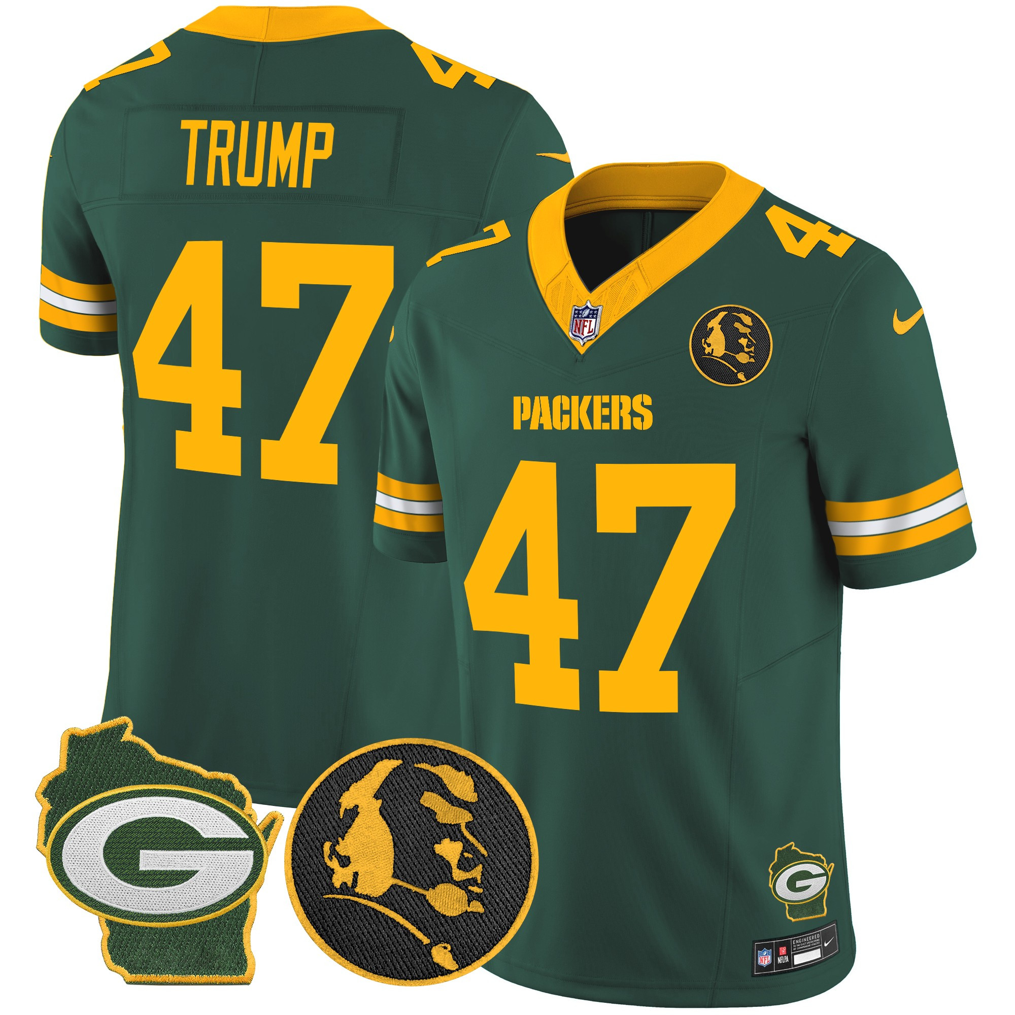 Men's Packers John Madden & Home Patch Vapor Limited Jersey - All Stitched - Image 24