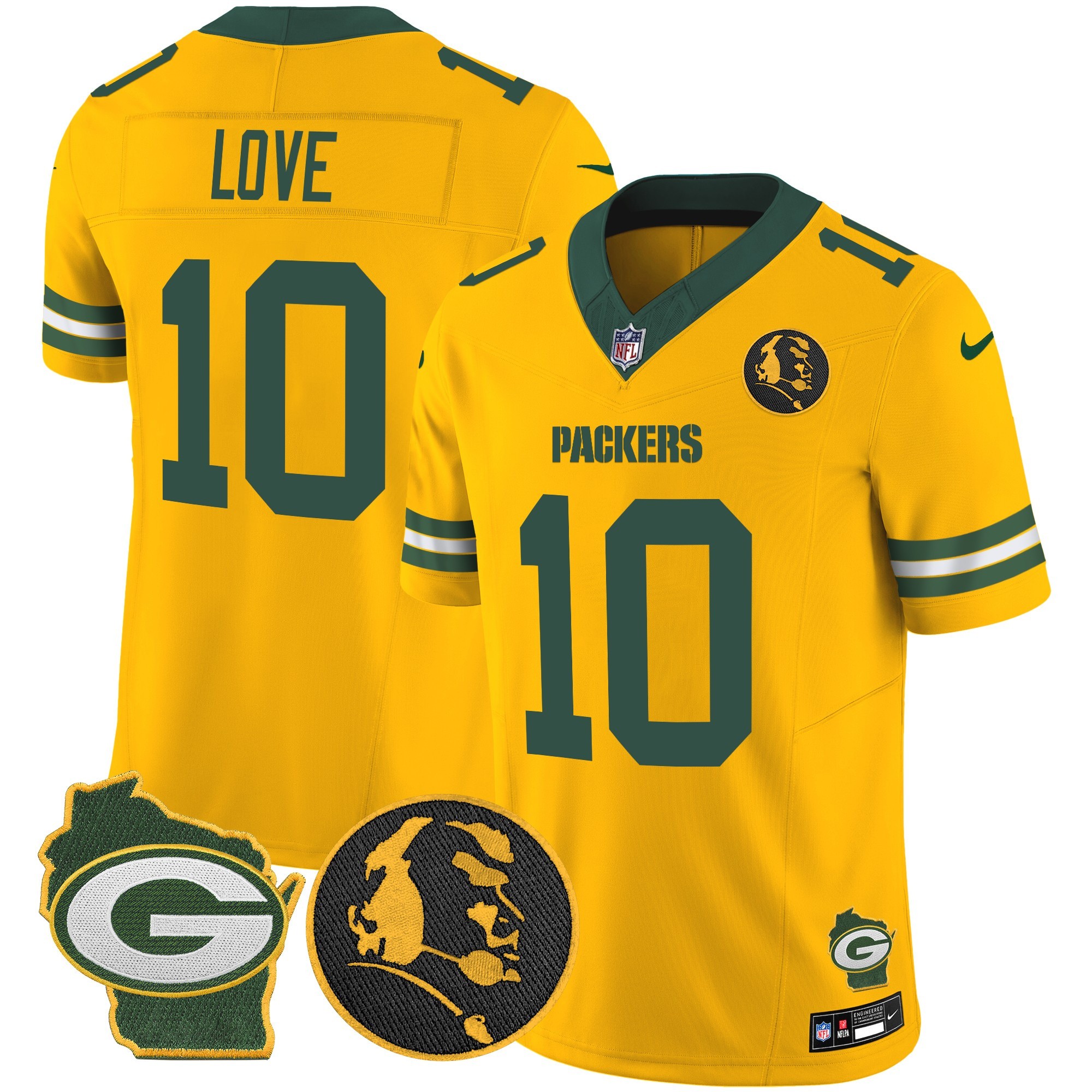Men's Packers John Madden & Home Patch Vapor Limited Jersey - All Stitched - Image 41