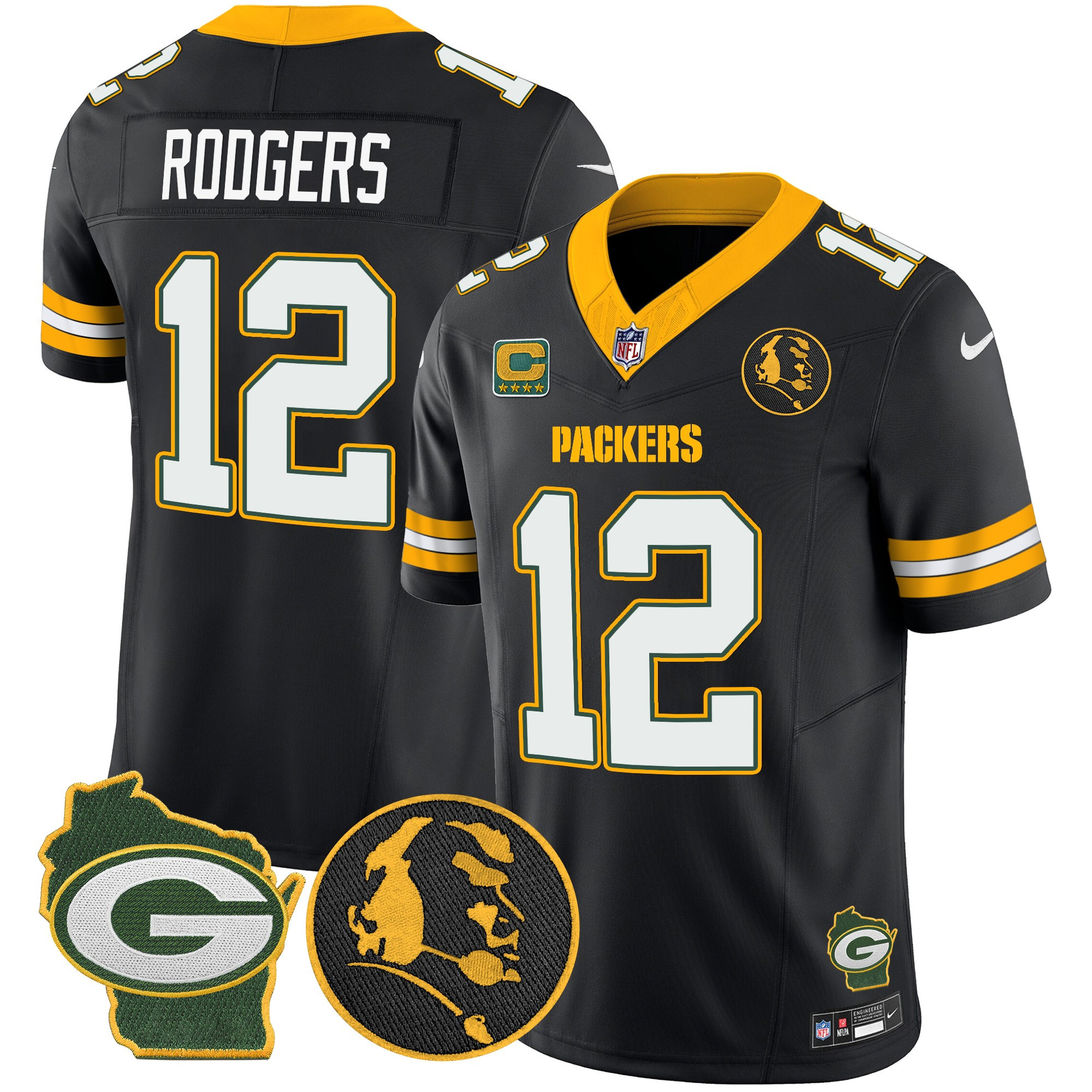 Men's Packers John Madden & Home Patch Vapor Limited Jersey - All Stitched - Image 37