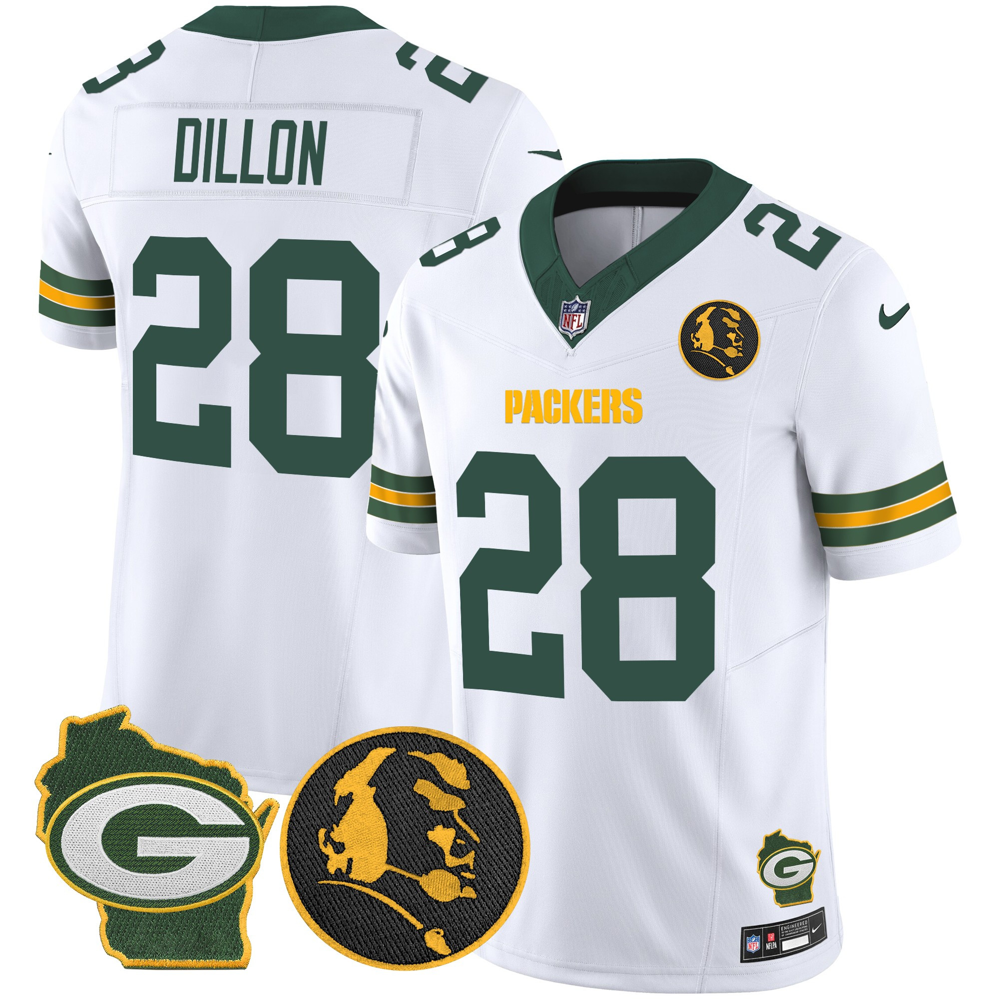 Men's Packers John Madden & Home Patch Vapor Limited Jersey - All Stitched - Image 27