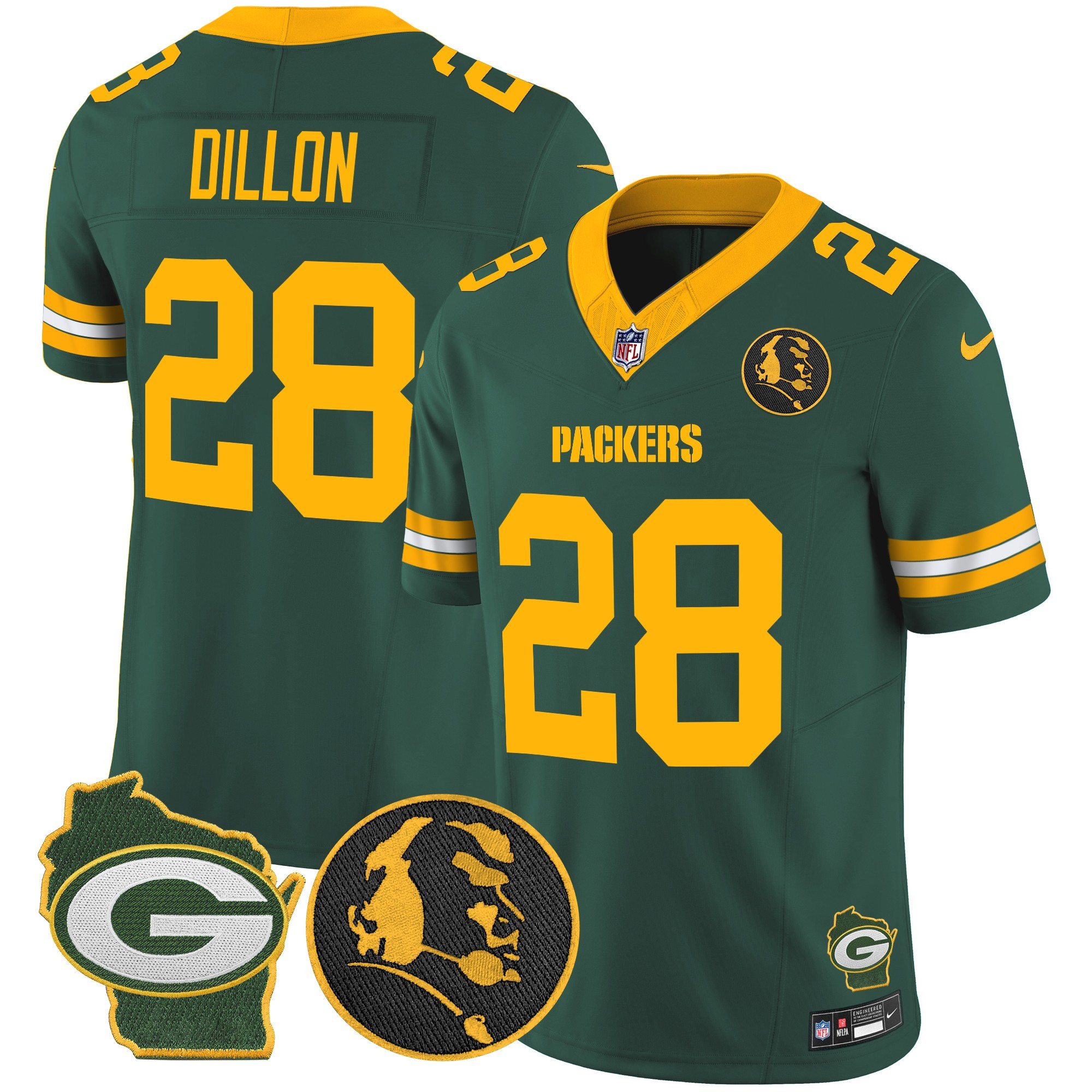 Men's Packers John Madden & Home Patch Vapor Limited Jersey - All Stitched - Image 19