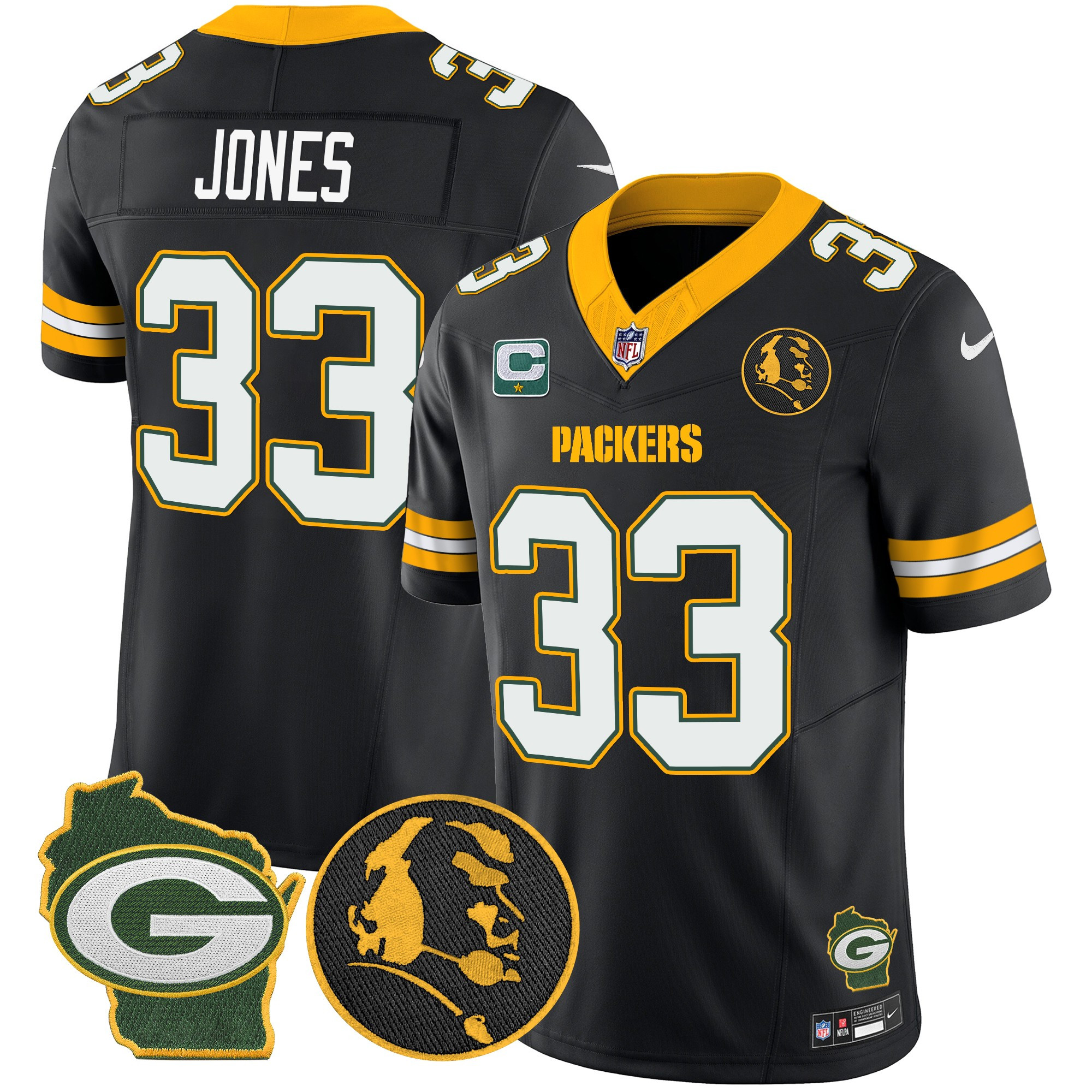 Men's Packers John Madden & Home Patch Vapor Limited Jersey - All Stitched - Image 36
