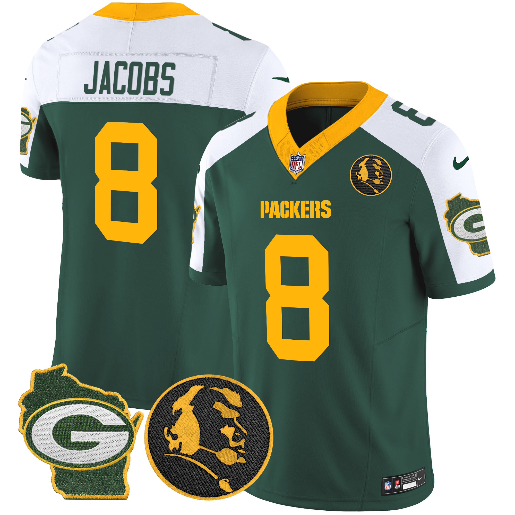 Men's Packers John Madden & Home Patch Vapor Limited Jersey - All Stitched - Image 10