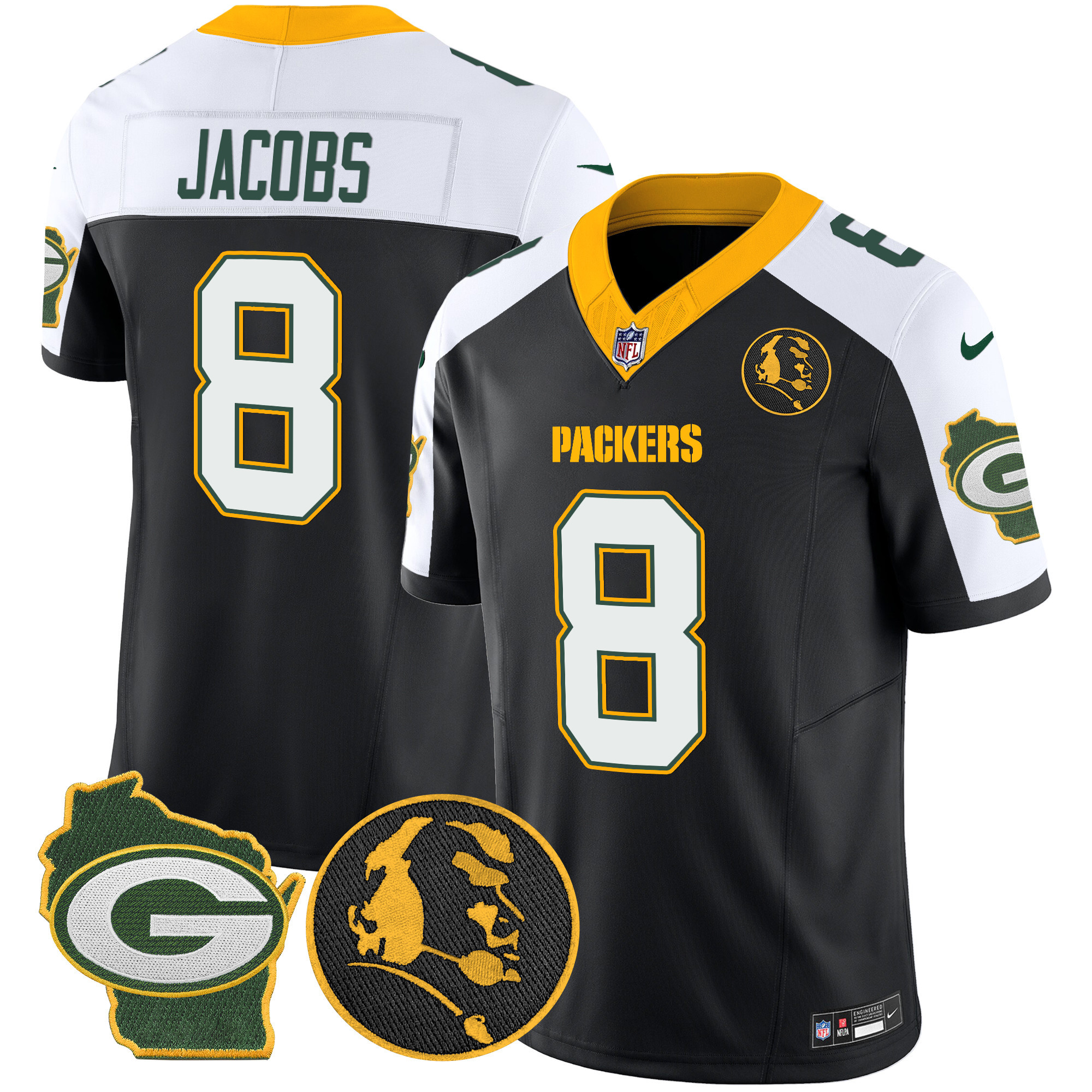 Men's Packers John Madden & Home Patch Vapor Limited Jersey - All Stitched - Image 2