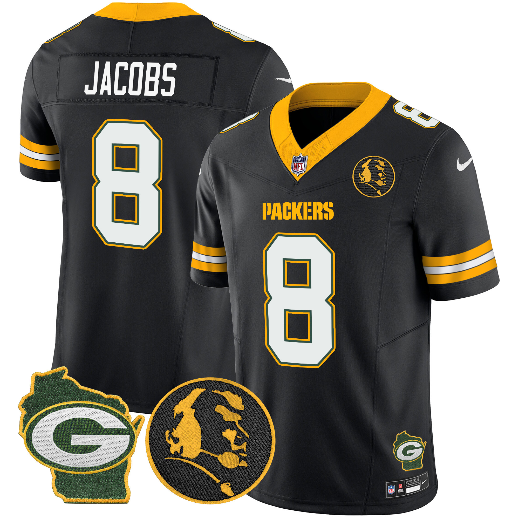 Men's Packers John Madden & Home Patch Vapor Limited Jersey - All Stitched - Image 34