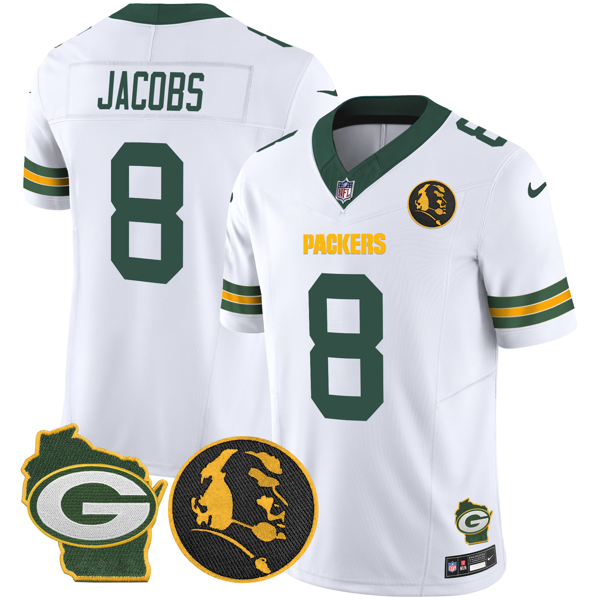 Men's Packers John Madden & Home Patch Vapor Limited Jersey - All Stitched - Image 26