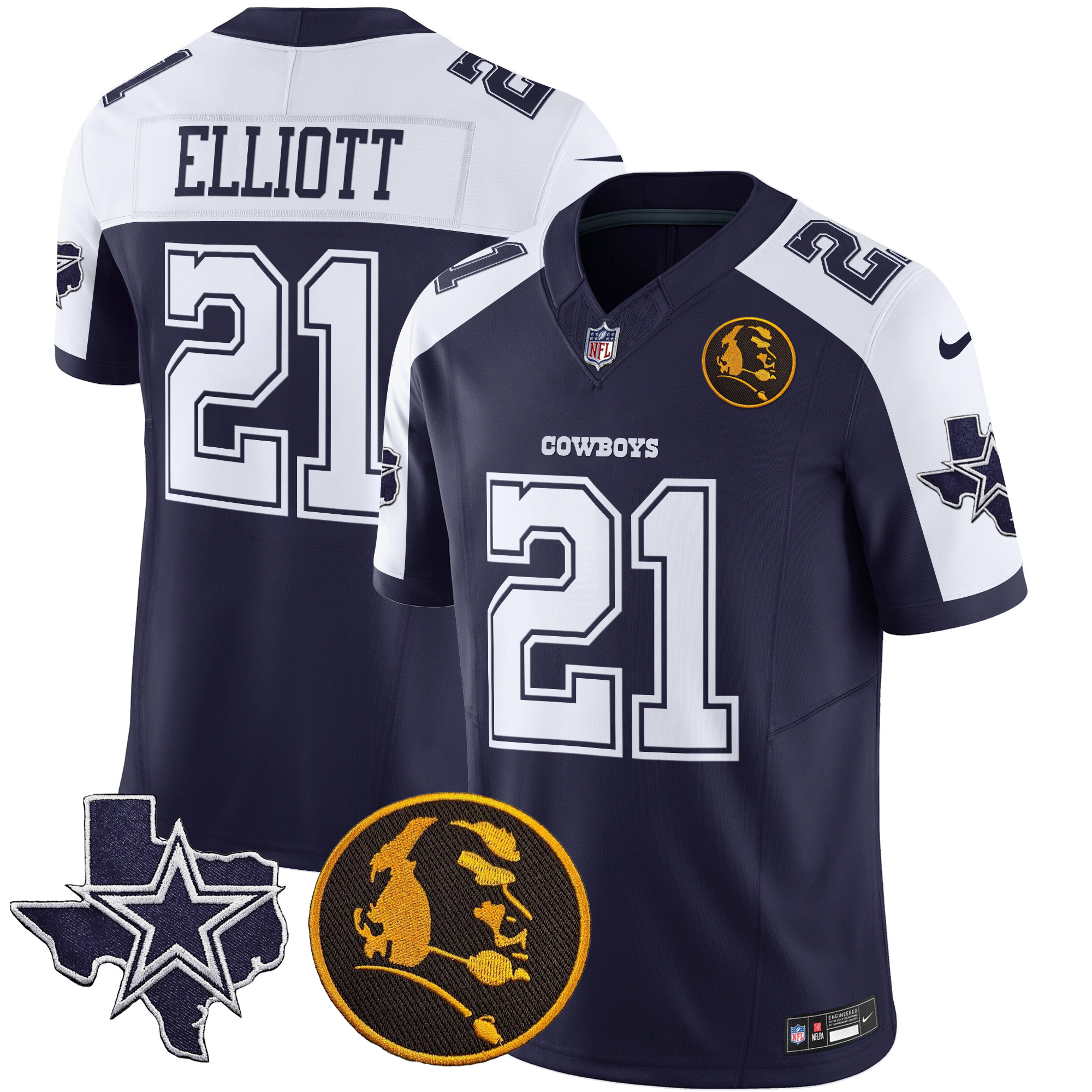 Men's Cowboys Texas & John Madden Patch Vapor Limited Jersey - All Stitched - Image 6