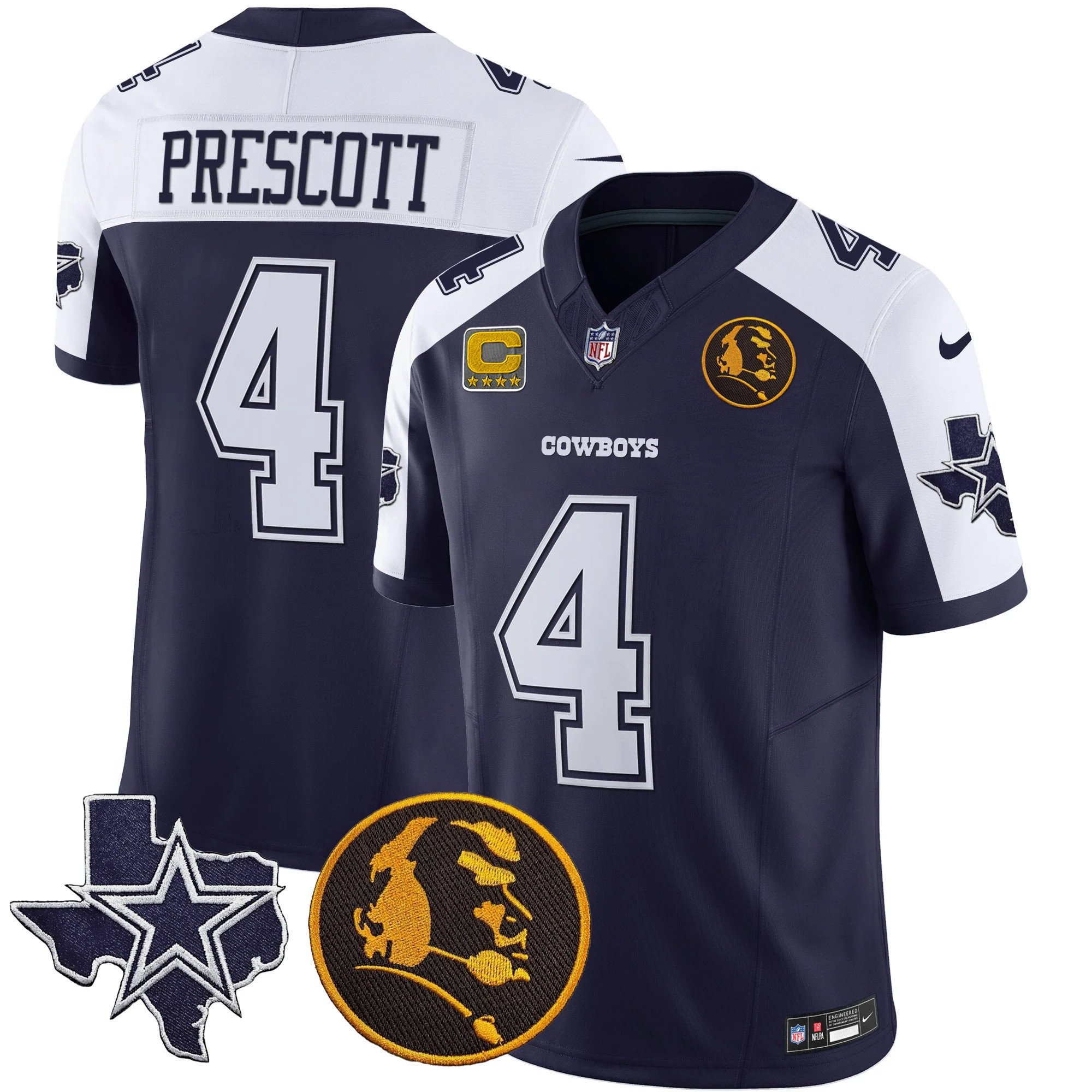 Men's Cowboys Texas & John Madden Patch Vapor Limited Jersey - All Stitched