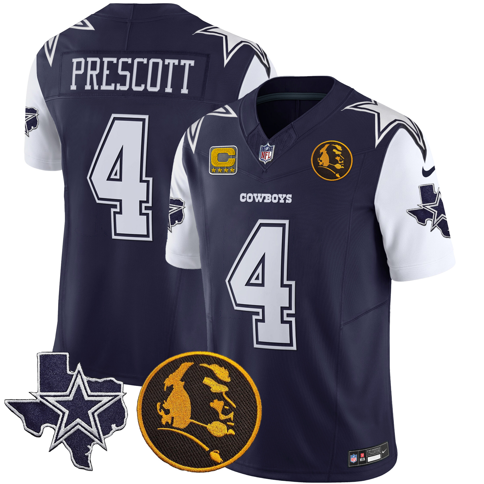 Men's Cowboys Texas & John Madden Patch Vapor Limited Jersey - All Stitched - Image 9