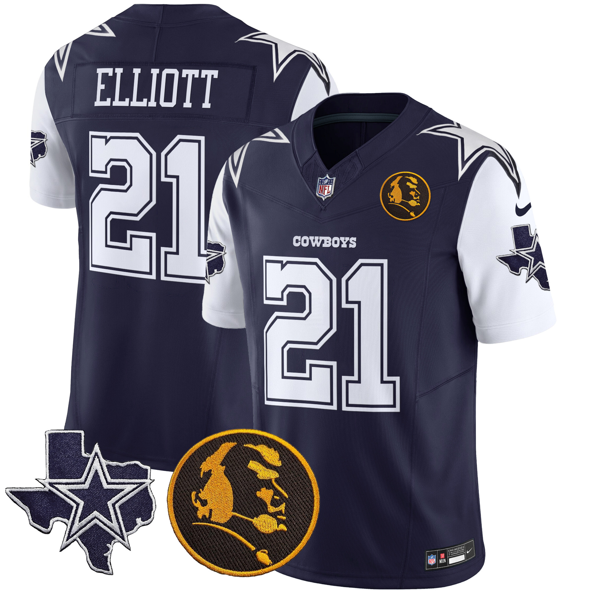 Men's Cowboys Texas & John Madden Patch Vapor Limited Jersey - All Stitched - Image 14