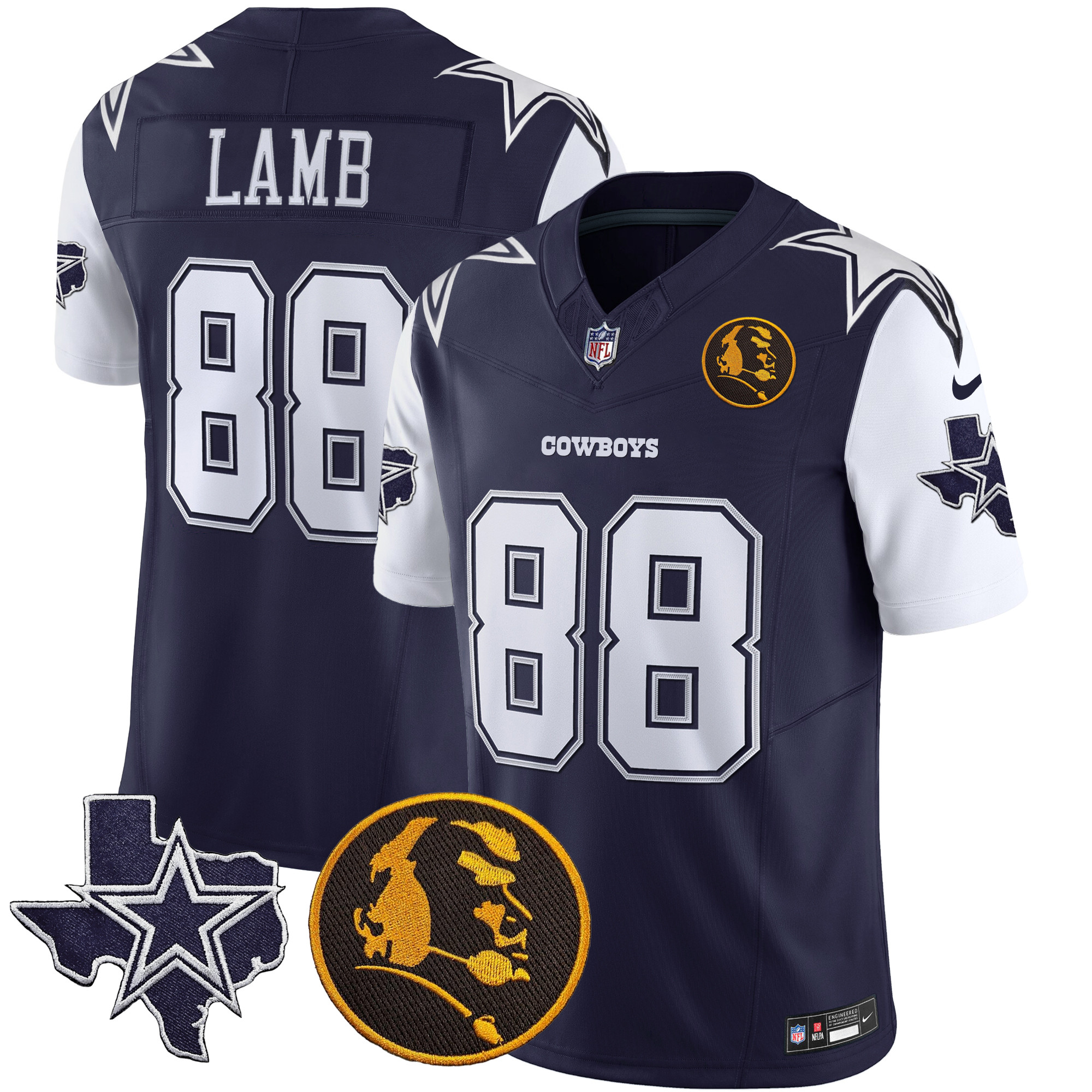 Men's Cowboys Texas & John Madden Patch Vapor Limited Jersey - All Stitched - Image 11