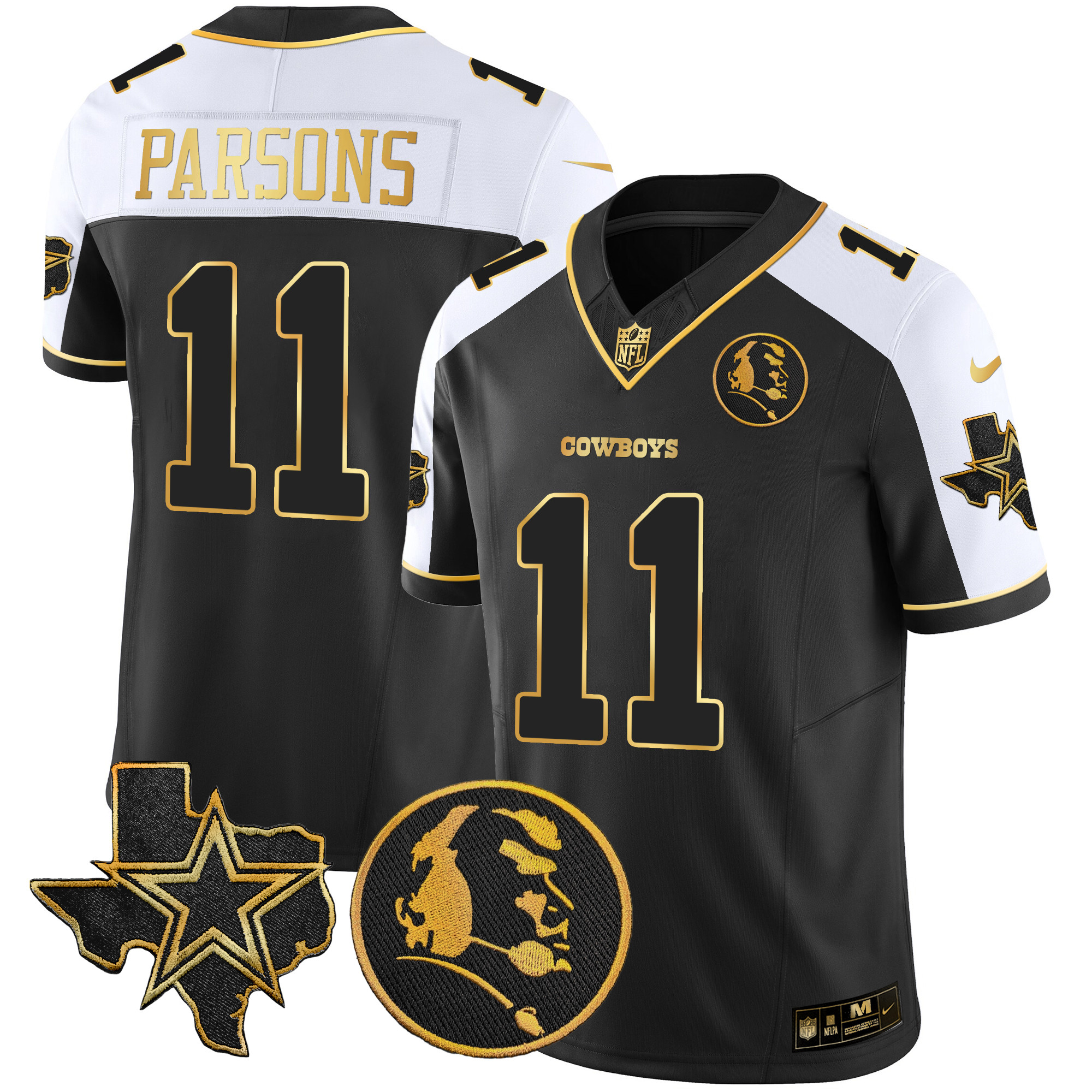Men's Cowboys Texas & John Madden Patch Gold Vapor Limited Jersey - All Stitched - Image 5