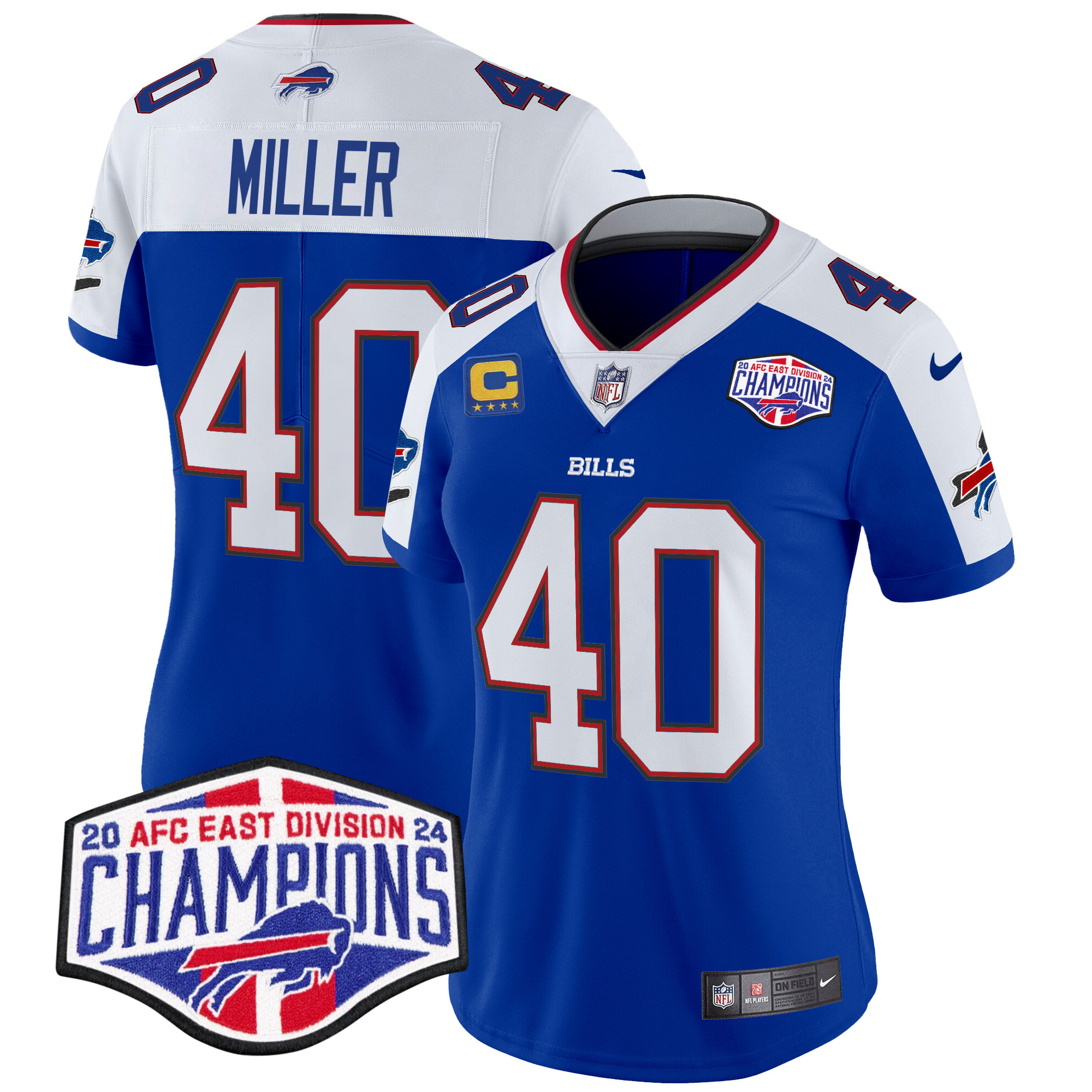 Women's Bills 2024 AFC East Division Champions Vapor Limited Jersey - All Stitched - Image 31