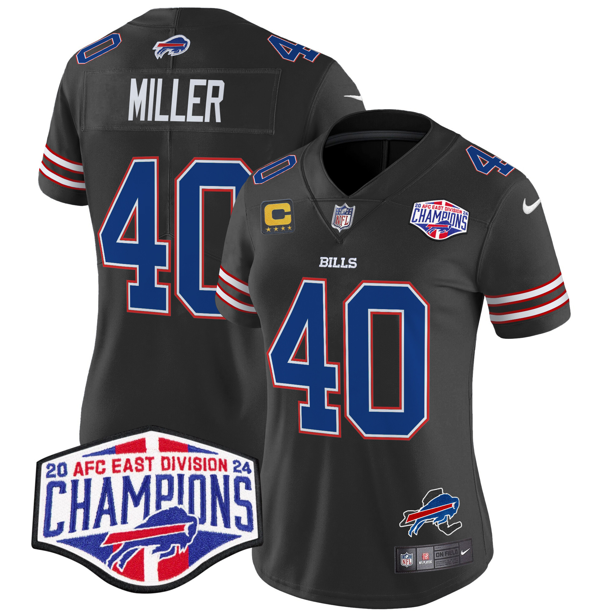 Women's Bills 2024 AFC East Division Champions Vapor Limited Jersey - All Stitched - Image 24