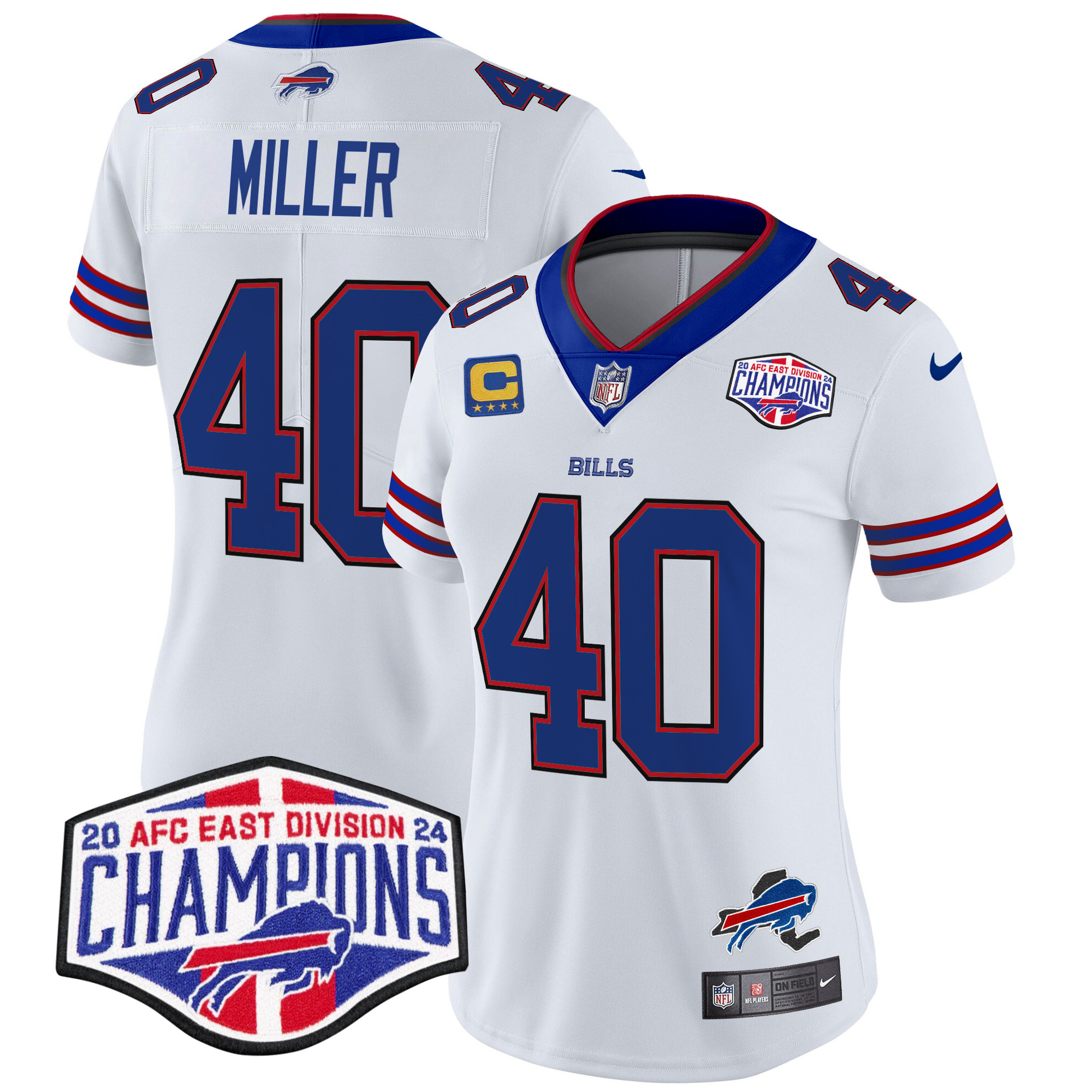 Women's Bills 2024 AFC East Division Champions Vapor Limited Jersey - All Stitched - Image 17