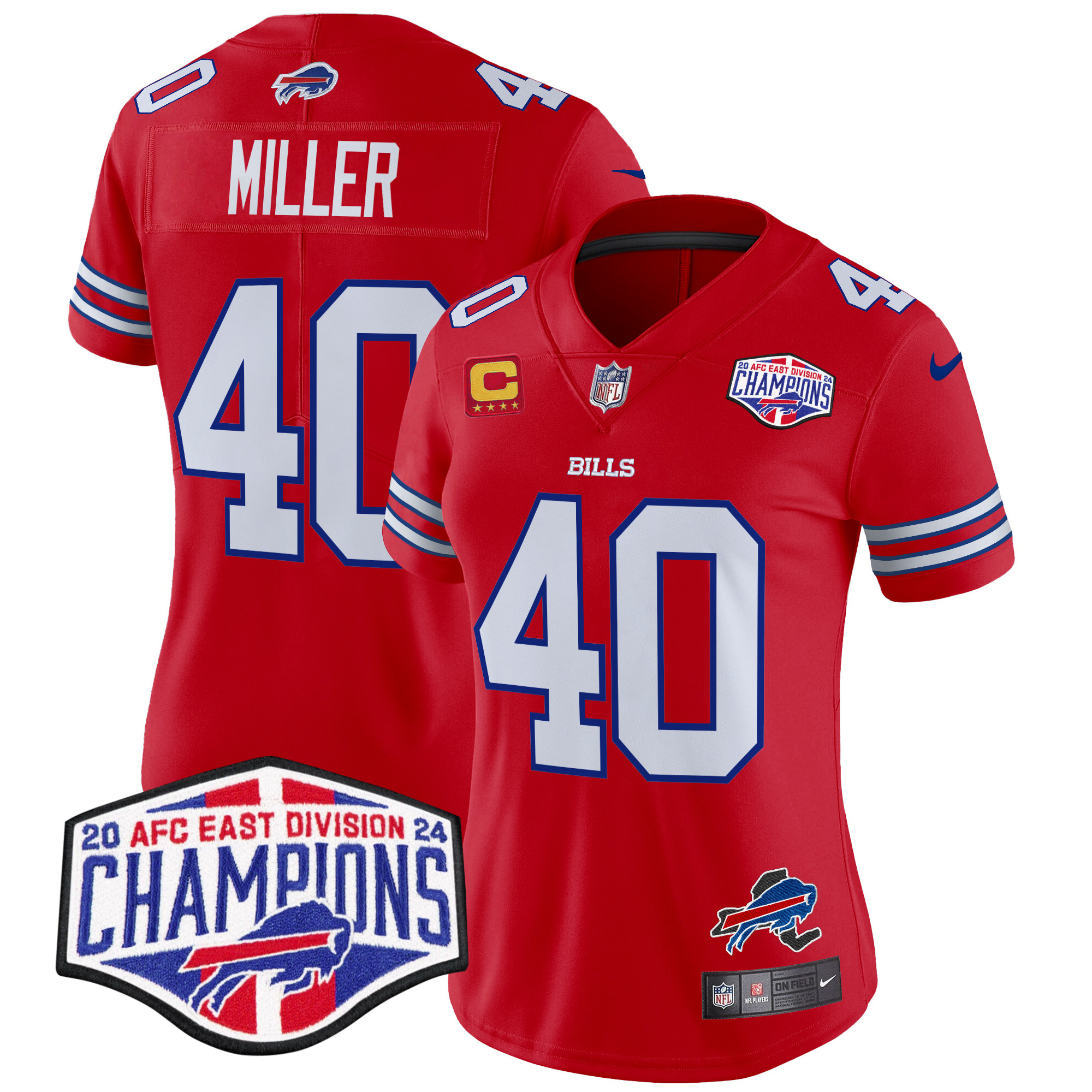 Women's Bills 2024 AFC East Division Champions Vapor Limited Jersey - All Stitched - Image 10