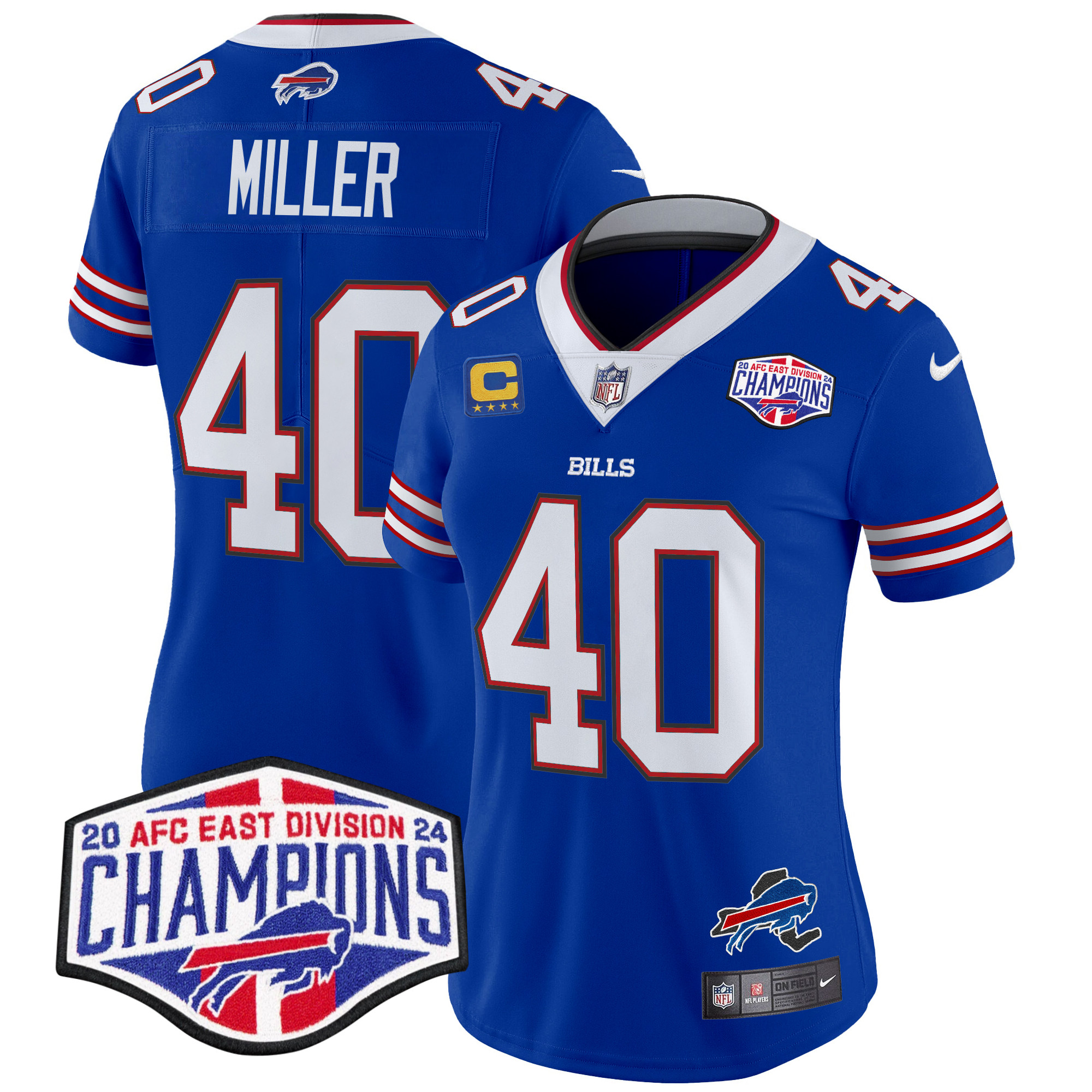 Women's Bills 2024 AFC East Division Champions Vapor Limited Jersey - All Stitched - Image 3