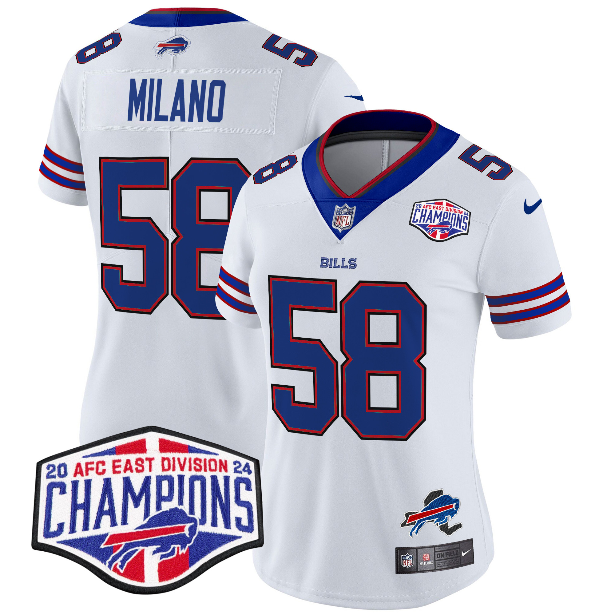 Women's Bills 2024 AFC East Division Champions Vapor Limited Jersey - All Stitched - Image 18