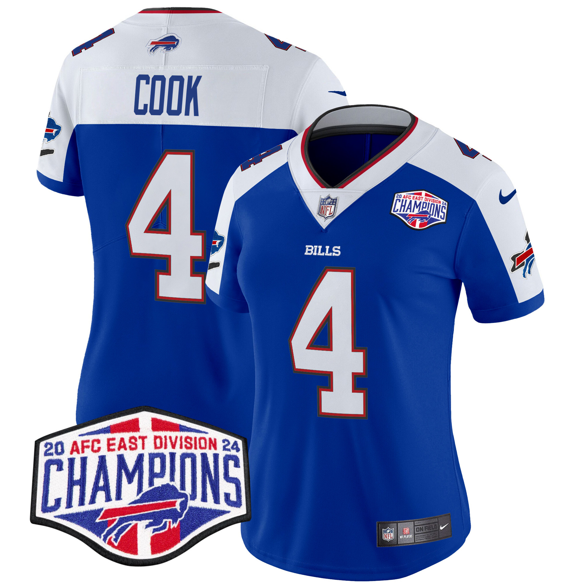 Women's Bills 2024 AFC East Division Champions Vapor Limited Jersey - All Stitched - Image 30