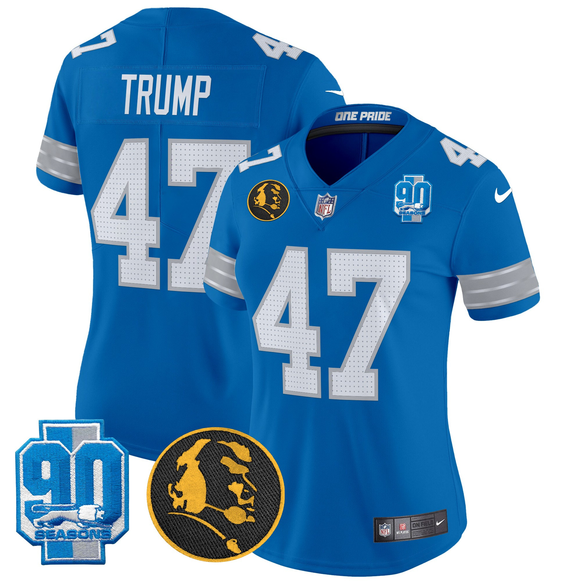 Women's Detroit Lions 2024 90th & John Madden Patch Vapor Limited Jersey - All Stitched - Image 40