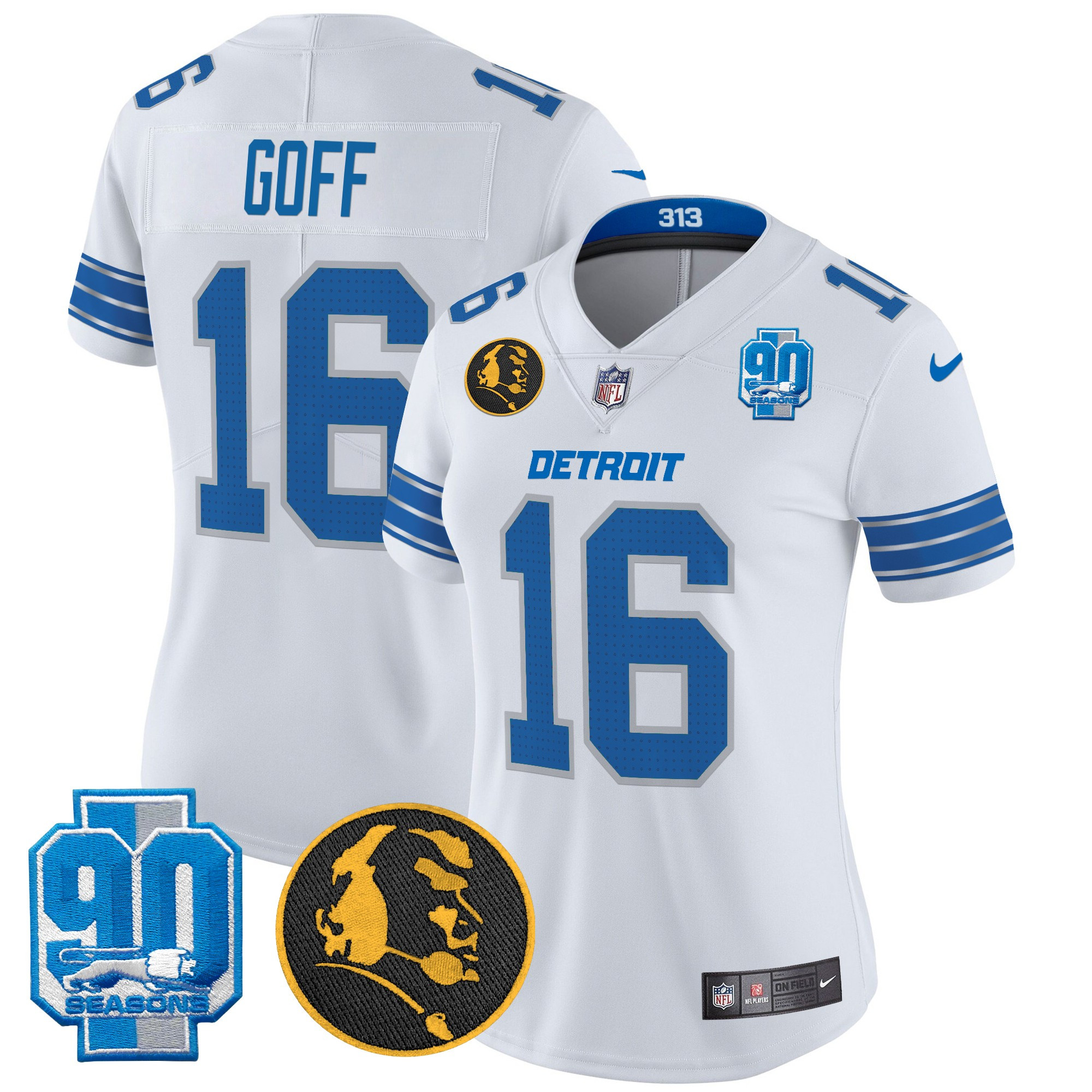 Women's Detroit Lions 2024 90th & John Madden Patch Vapor Limited Jersey - All Stitched - Image 25