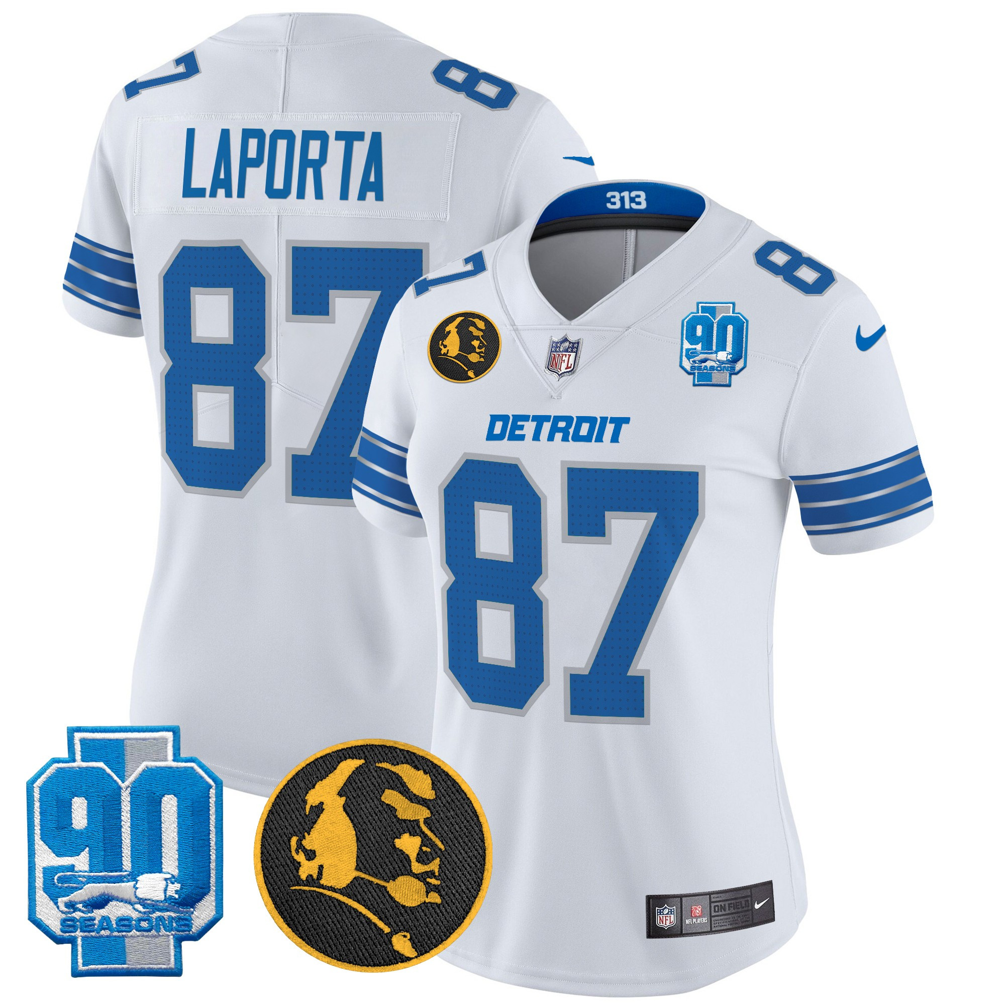 Women's Detroit Lions 2024 90th & John Madden Patch Vapor Limited Jersey - All Stitched - Image 30