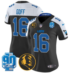Women's Detroit Lions 2024 90th & John Madden Patch Vapor Limited Jersey - All Stitched