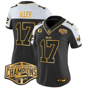 Women's Bills 2024 AFC East Division Champions Gold Vapor Limited Jersey - All Stitched