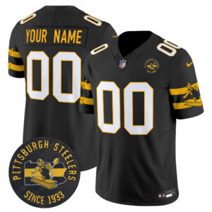Pittsburgh Steelers Throwback 1933 Patch Vapor Limited Custom Jersey - All Stitched