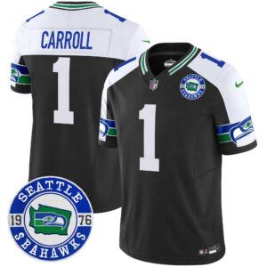 Men's Seahawks Throwback Est. 1976 Patch Vapor Limited Jersey - All Stitched
