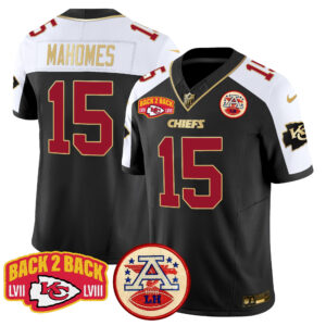 Men's Chiefs Super Back 2 Back Patch Vapor Limited Jersey - All Stitched