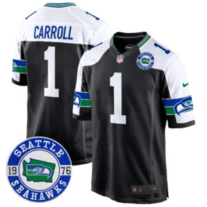 Men's Seahawks Throwback Est. 1976 Patch Game Jersey - All Stitched