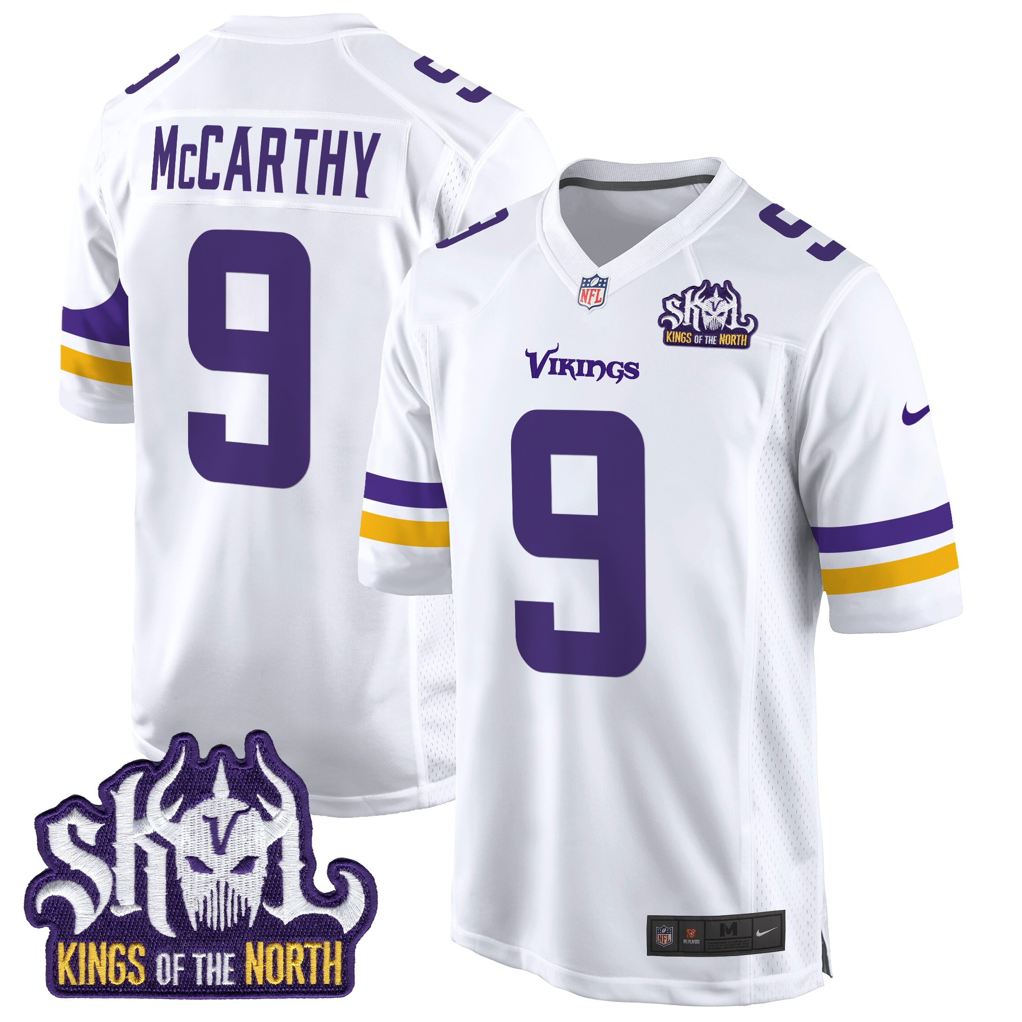 Men's Minnesota Vikings King Of The North Patch Game Jersey - All Stitched - Image 39