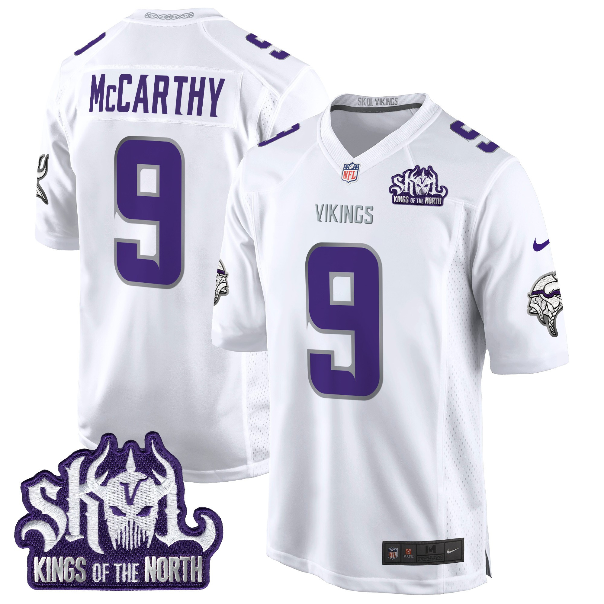 Men's Minnesota Vikings King Of The North Patch Game Jersey - All Stitched - Image 4