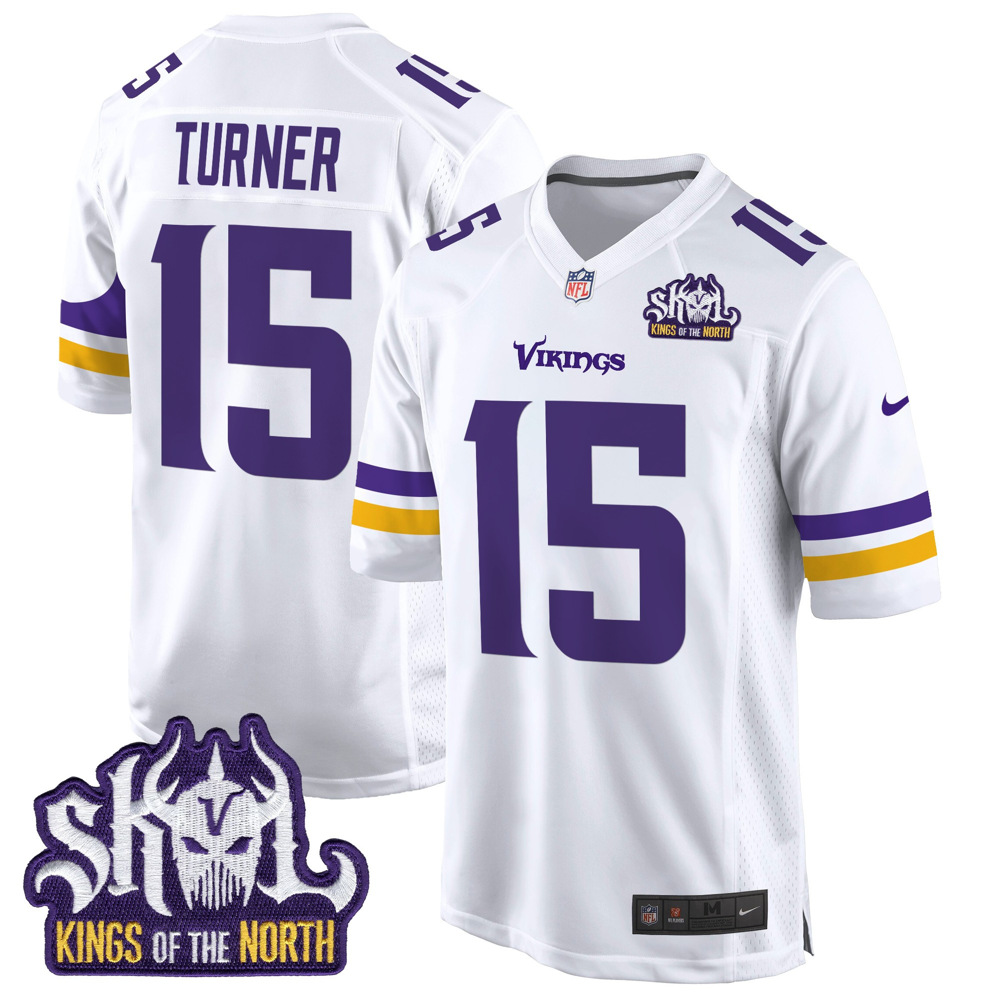 Men's Minnesota Vikings King Of The North Patch Game Jersey - All Stitched - Image 41