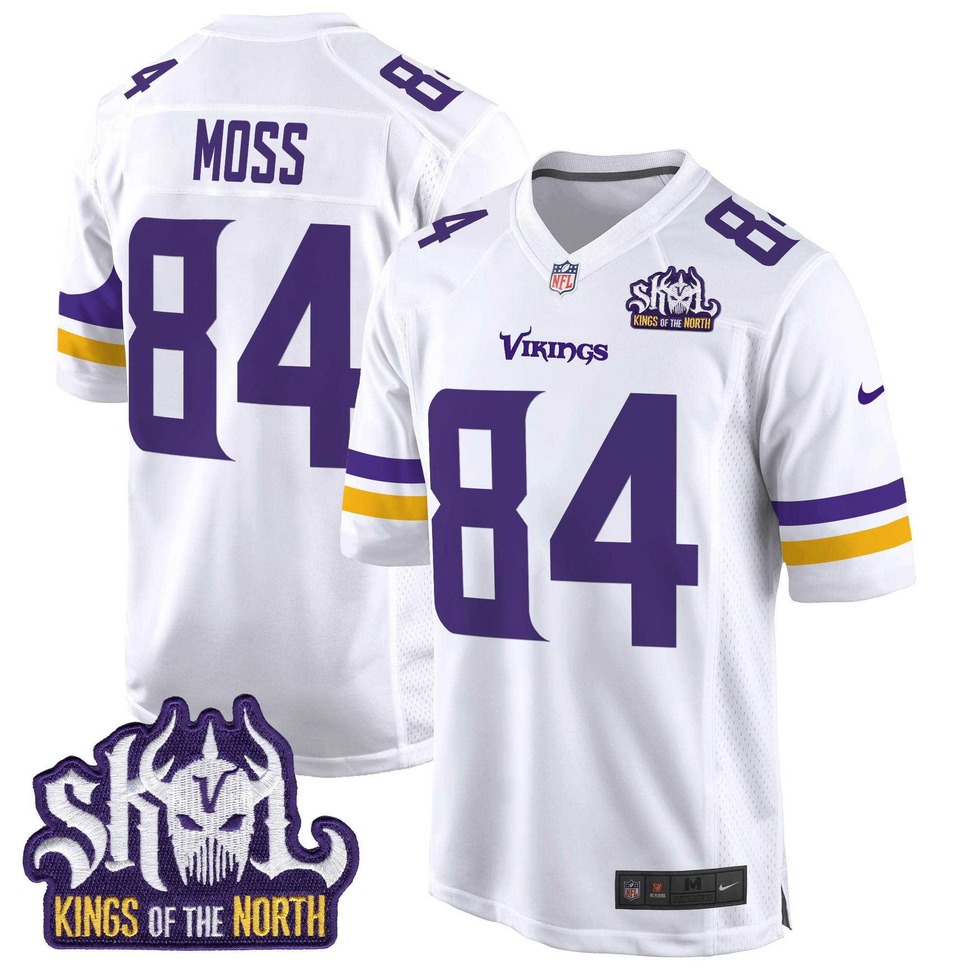 Men's Minnesota Vikings King Of The North Patch Game Jersey - All Stitched - Image 40