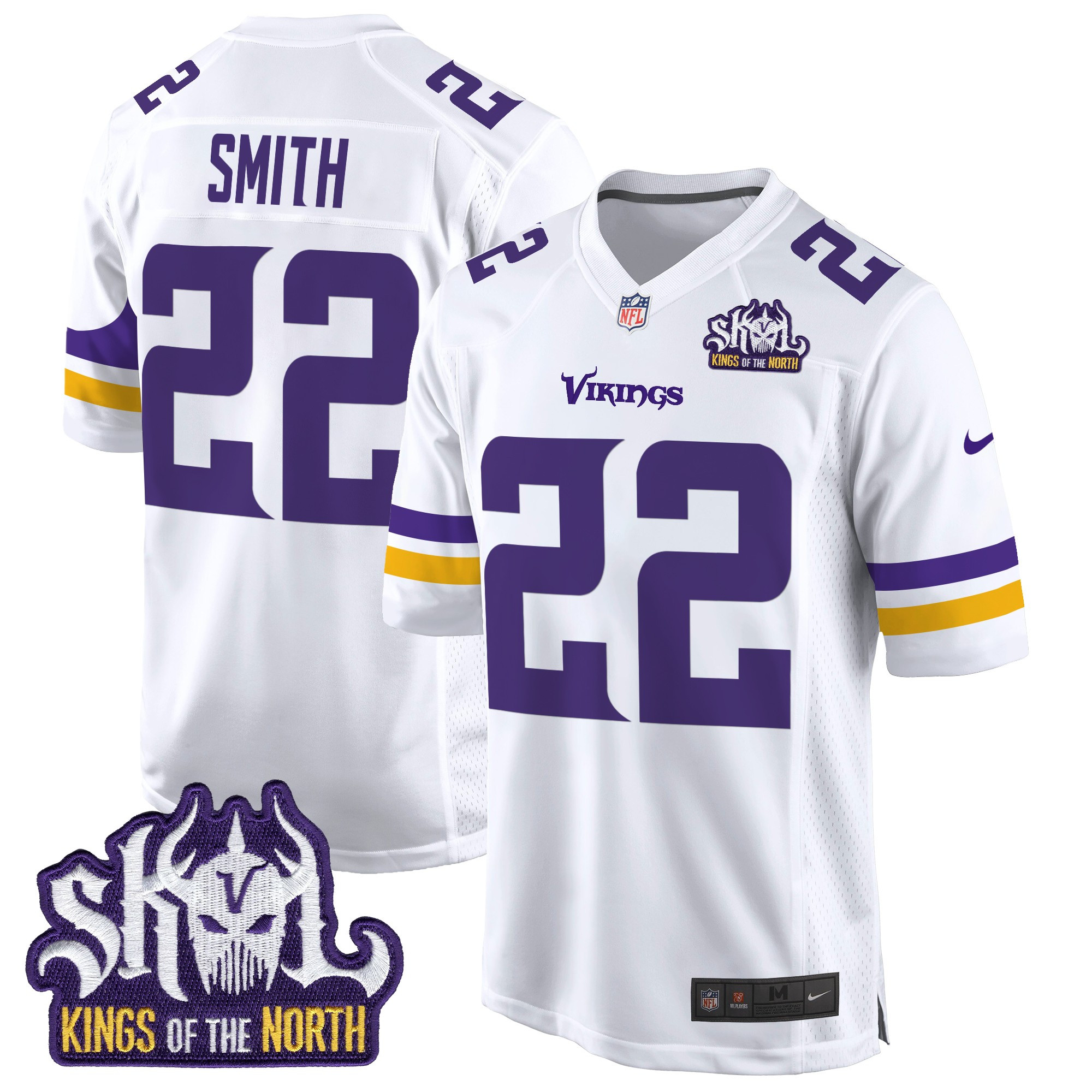 Men's Minnesota Vikings King Of The North Patch Game Jersey - All Stitched - Image 44