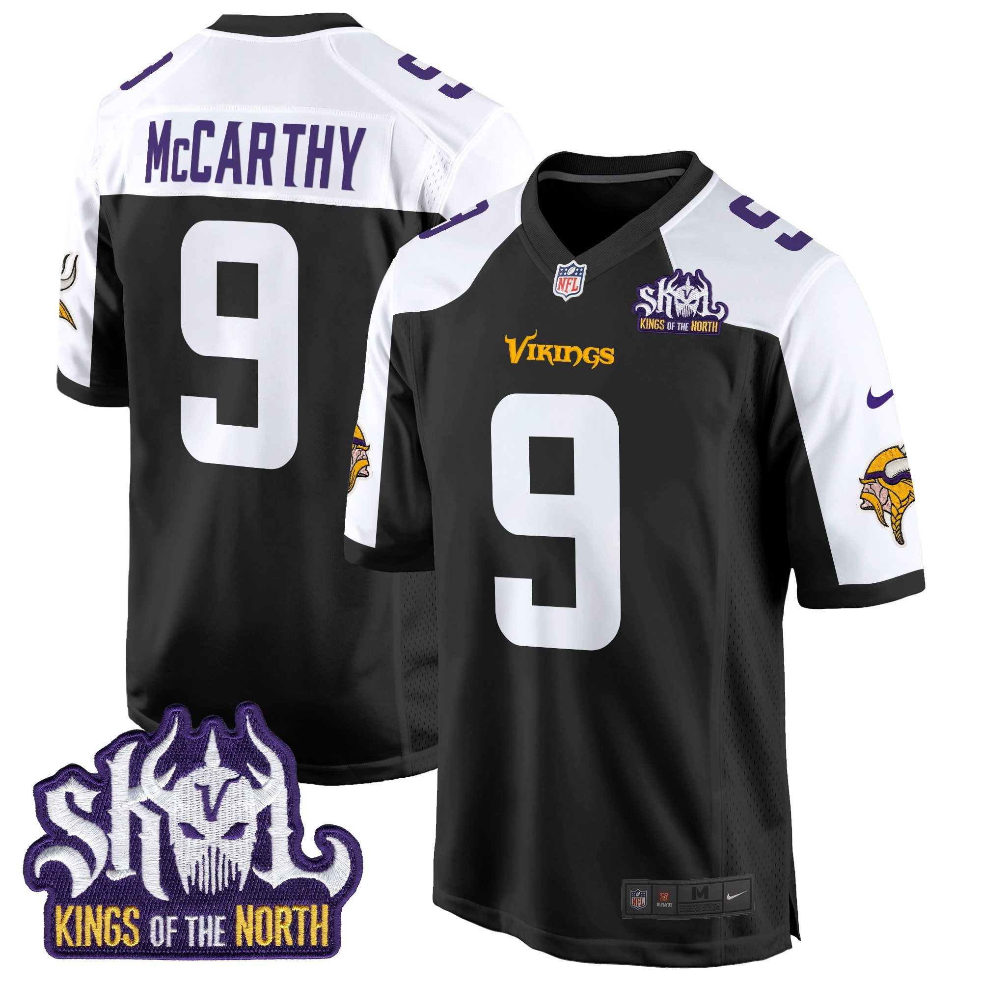 Men's Minnesota Vikings King Of The North Patch Game Jersey - All Stitched - Image 22