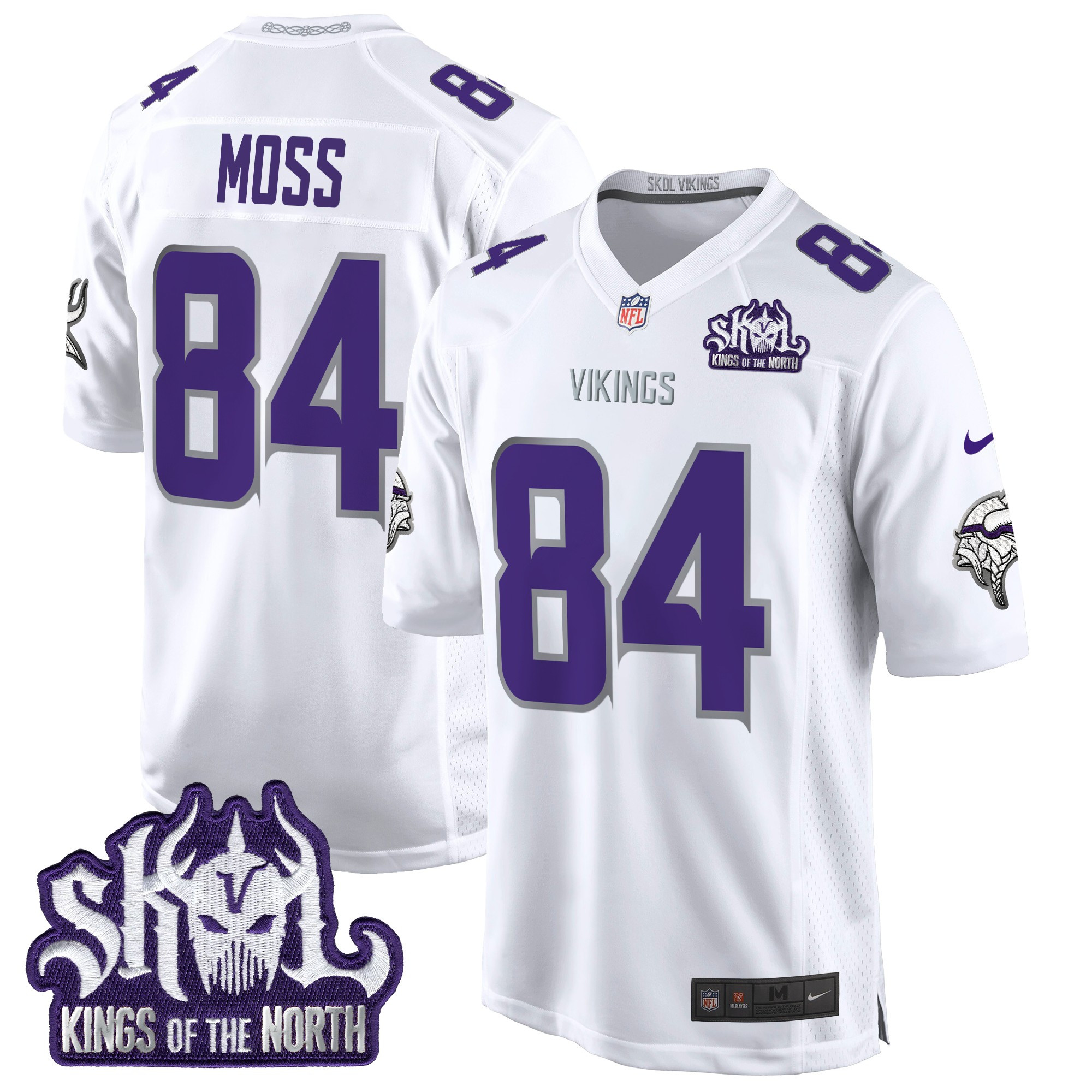 Men's Minnesota Vikings King Of The North Patch Game Jersey - All Stitched - Image 3