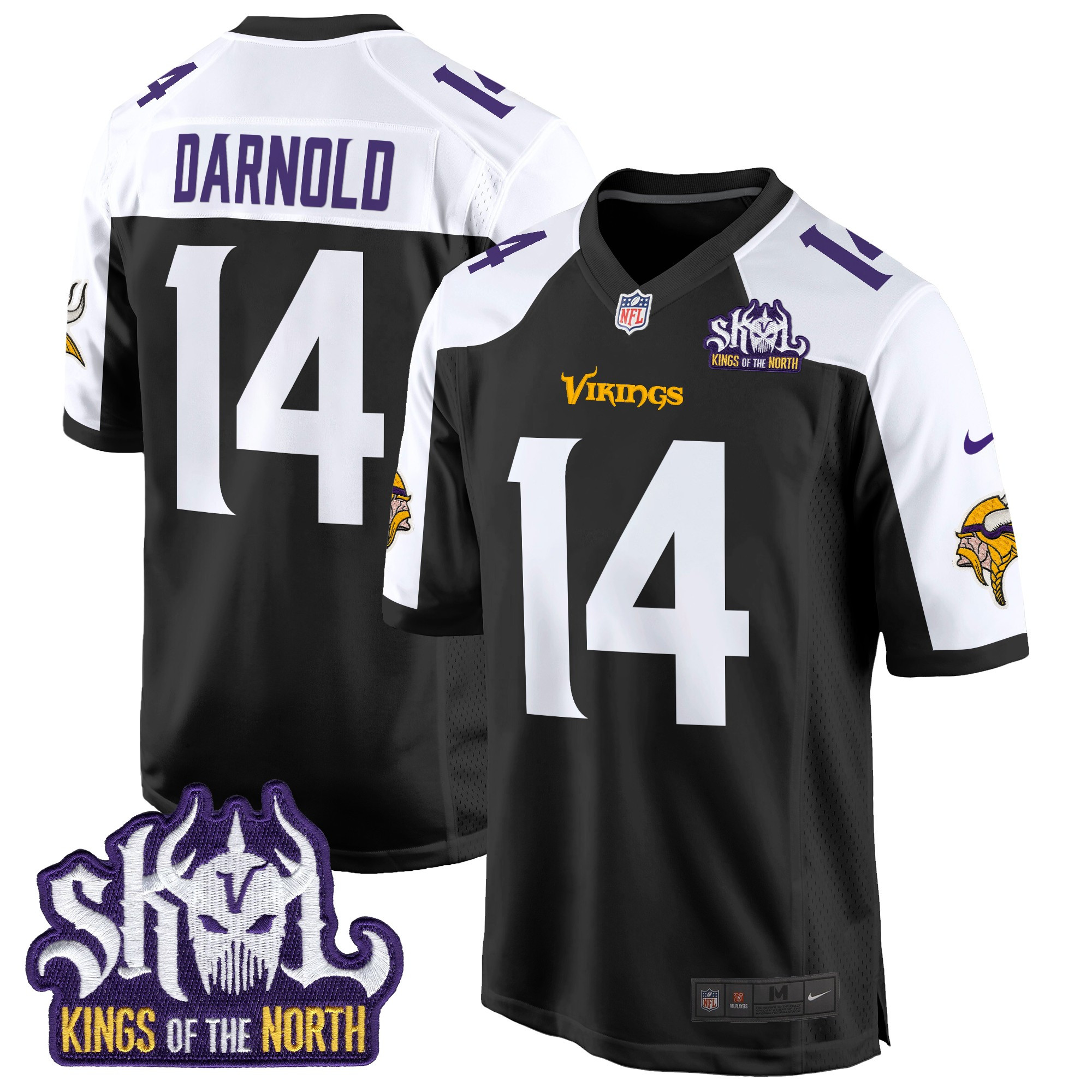 Men's Minnesota Vikings King Of The North Patch Game Jersey - All Stitched - Image 19