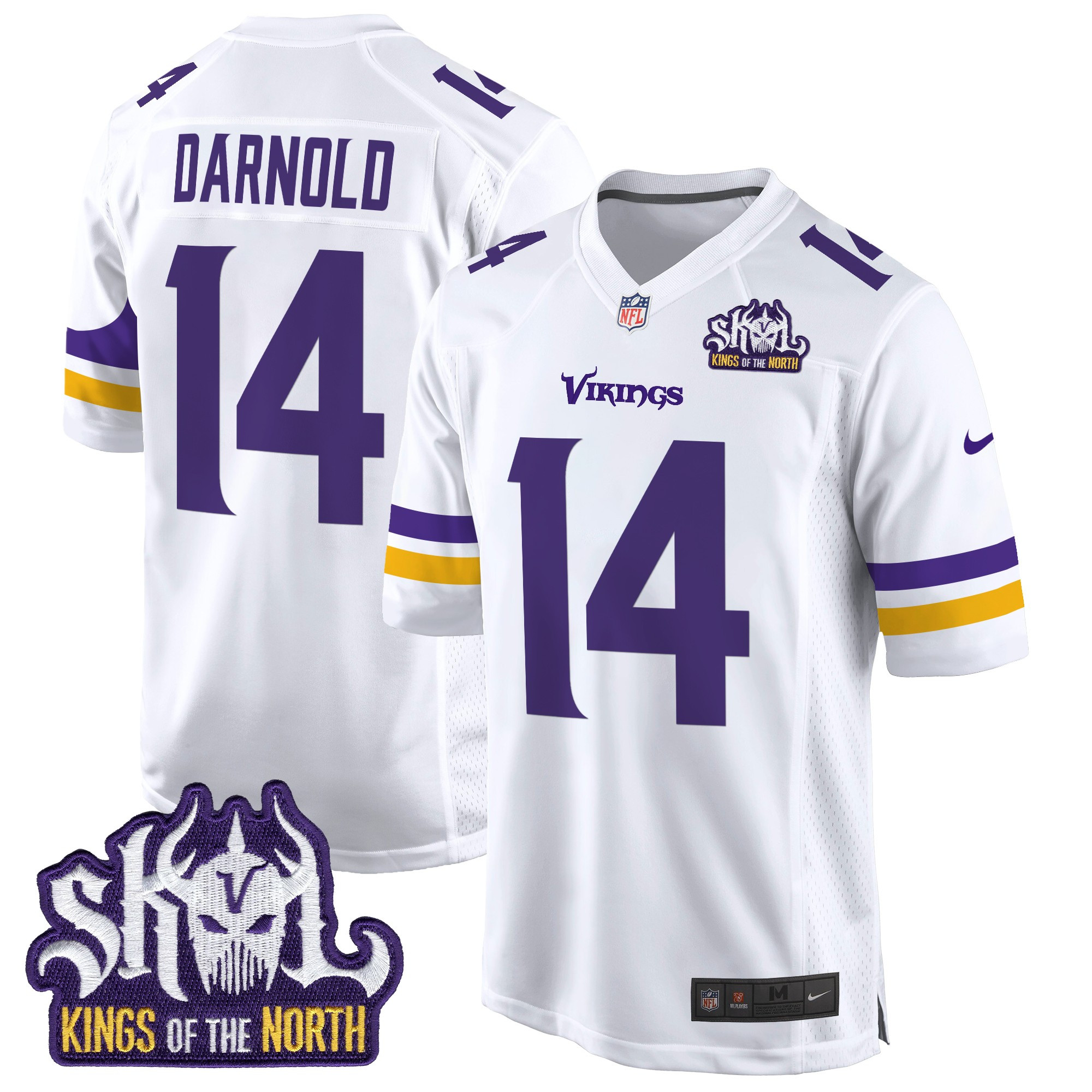 Men's Minnesota Vikings King Of The North Patch Game Jersey - All Stitched - Image 37