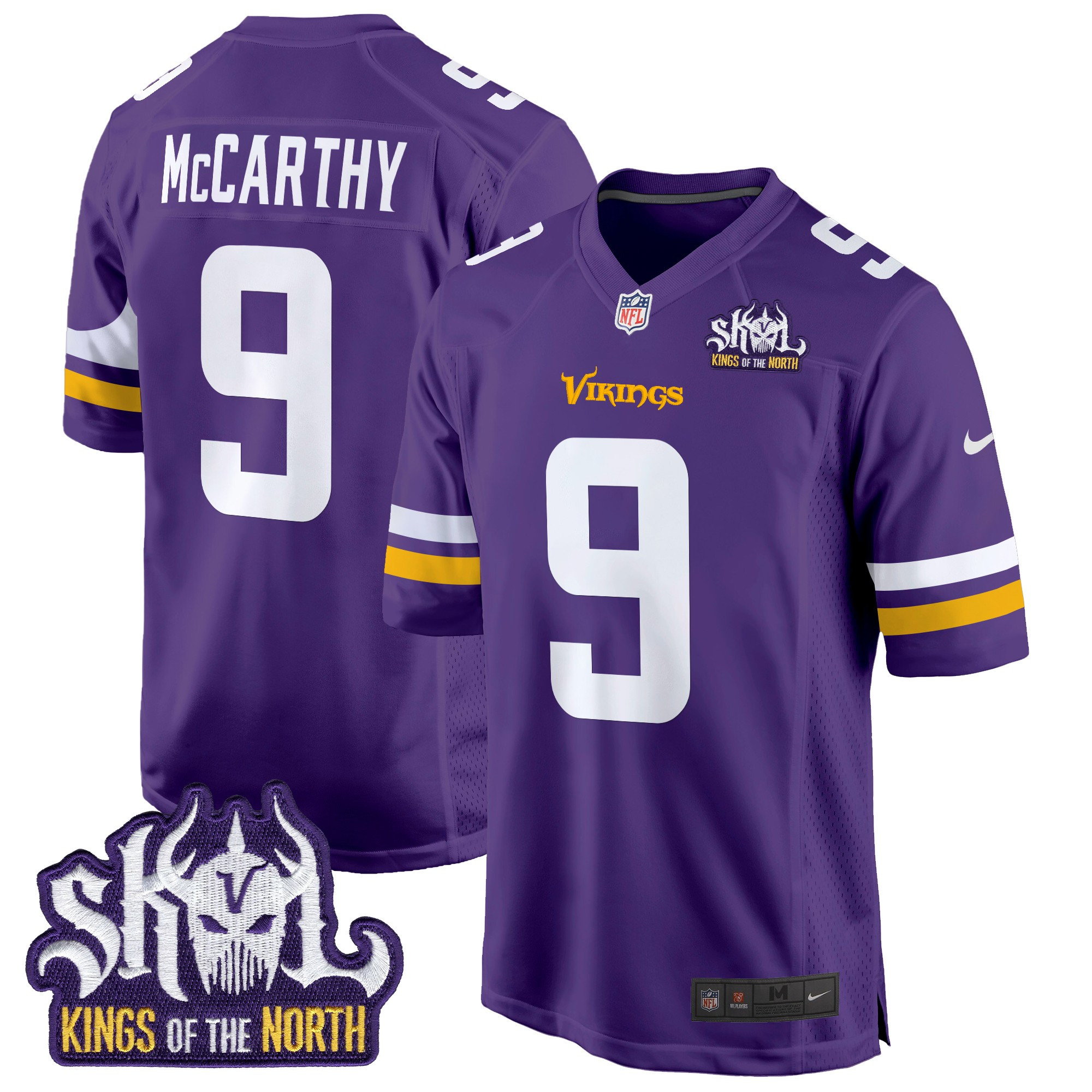 Men's Minnesota Vikings King Of The North Patch Game Jersey - All Stitched - Image 31