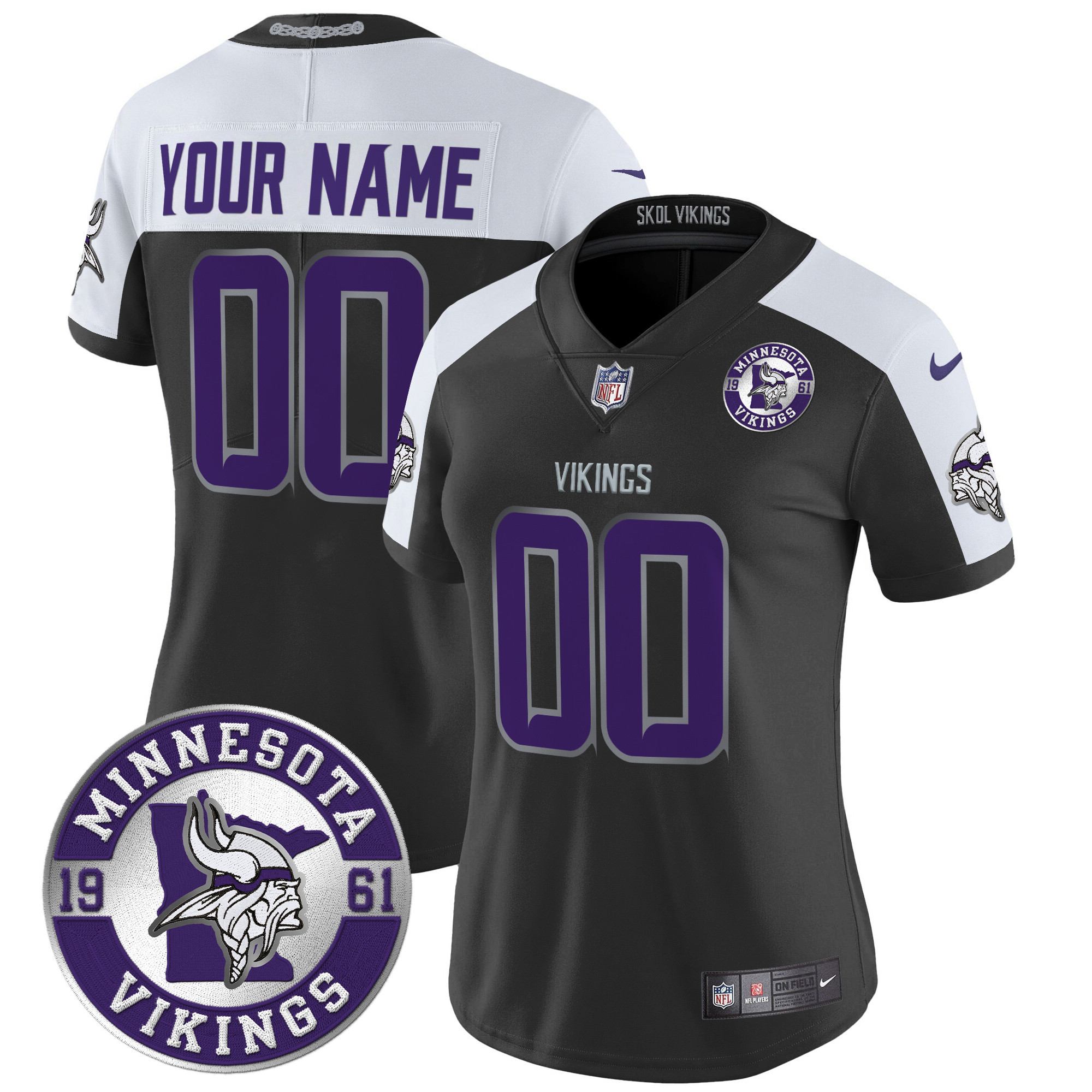 Minnesota Vikings 2024 Vapor Limited Custom Jersey - Est. 1961 Patch - All Stitched - Image 8
