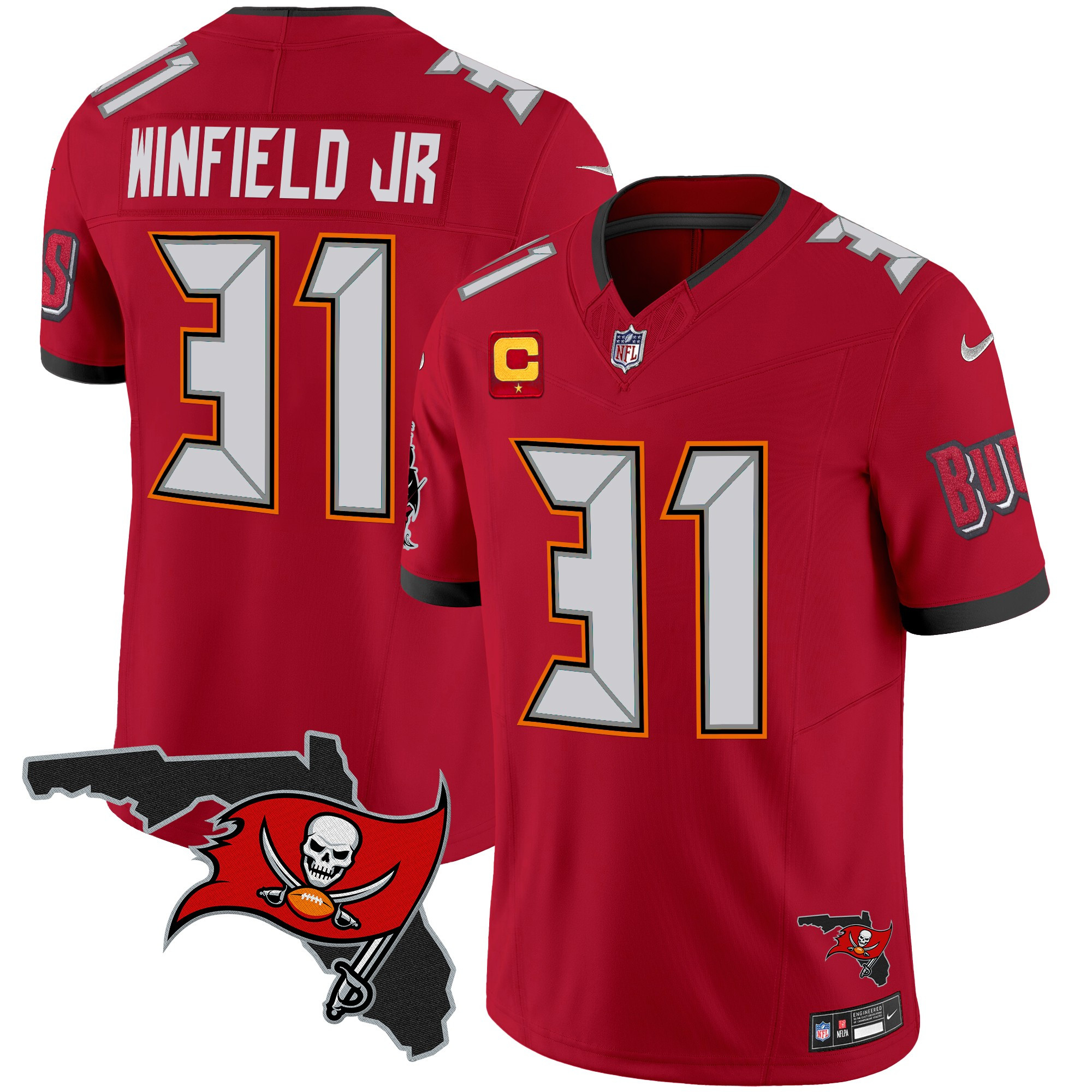 Men's Buccaneers Florida Patch Vapor Limited Jersey V2 - All Stitched - Image 20
