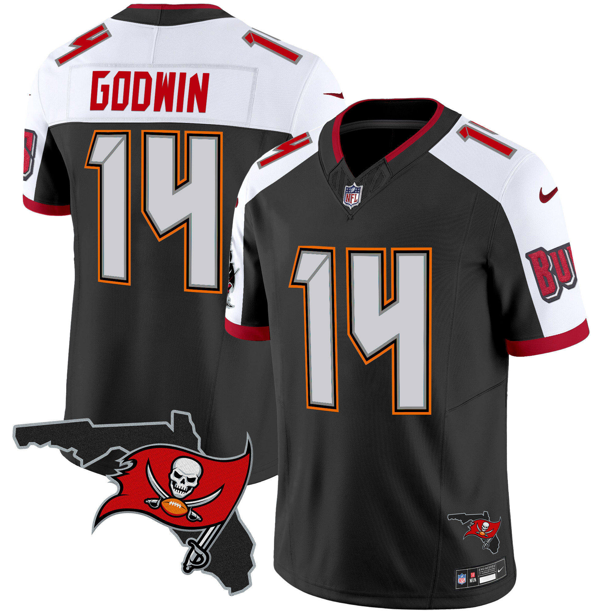 Men's Buccaneers Florida Patch Vapor Limited Jersey V2 - All Stitched - Image 3