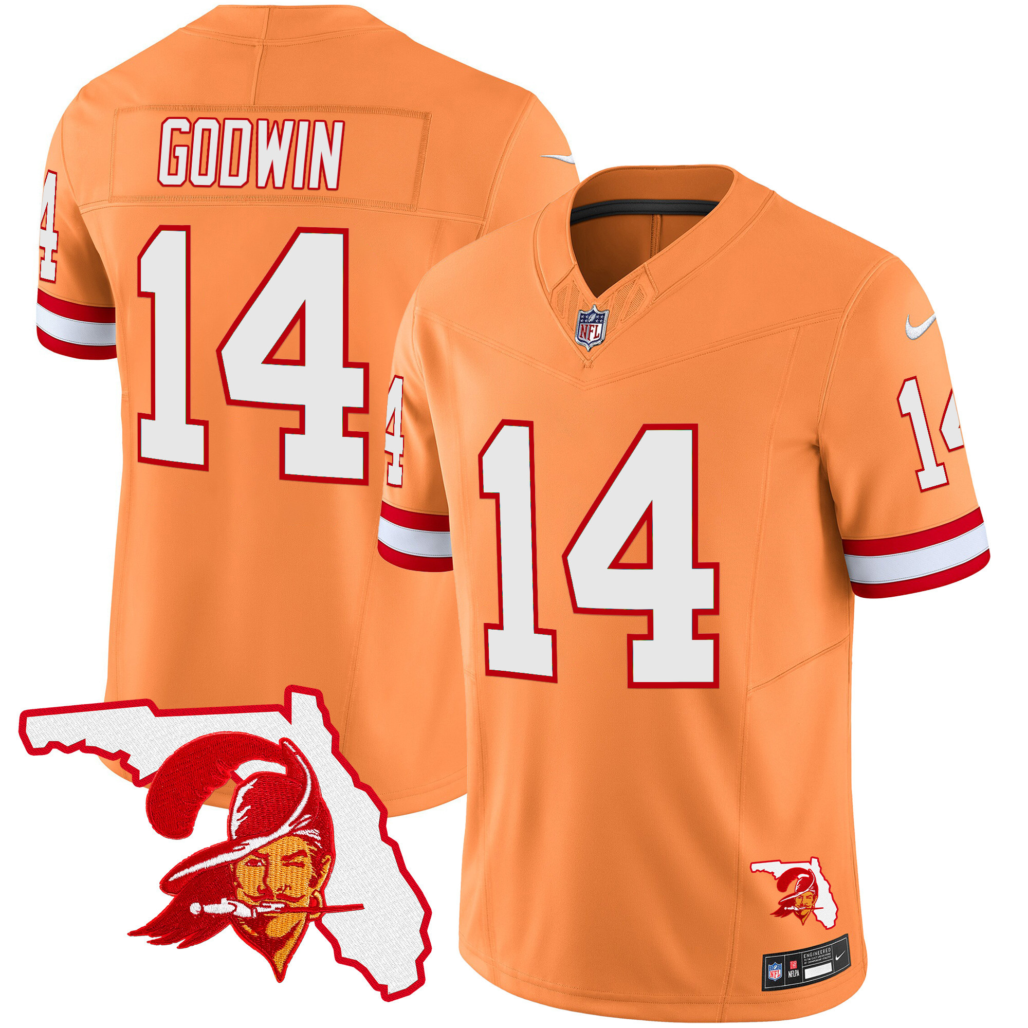 Men's Buccaneers Florida Patch Vapor Limited Jersey V2 - All Stitched - Image 38