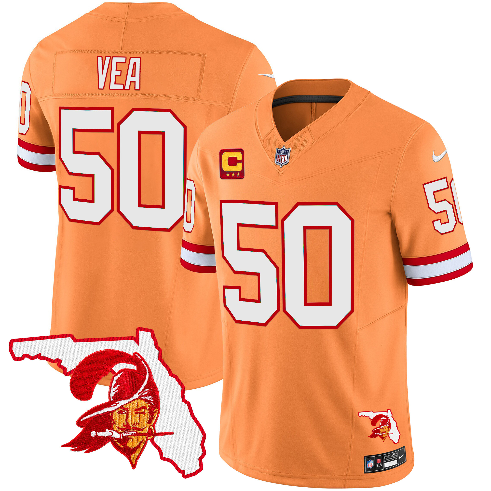 Men's Buccaneers Florida Patch Vapor Limited Jersey V2 - All Stitched - Image 40
