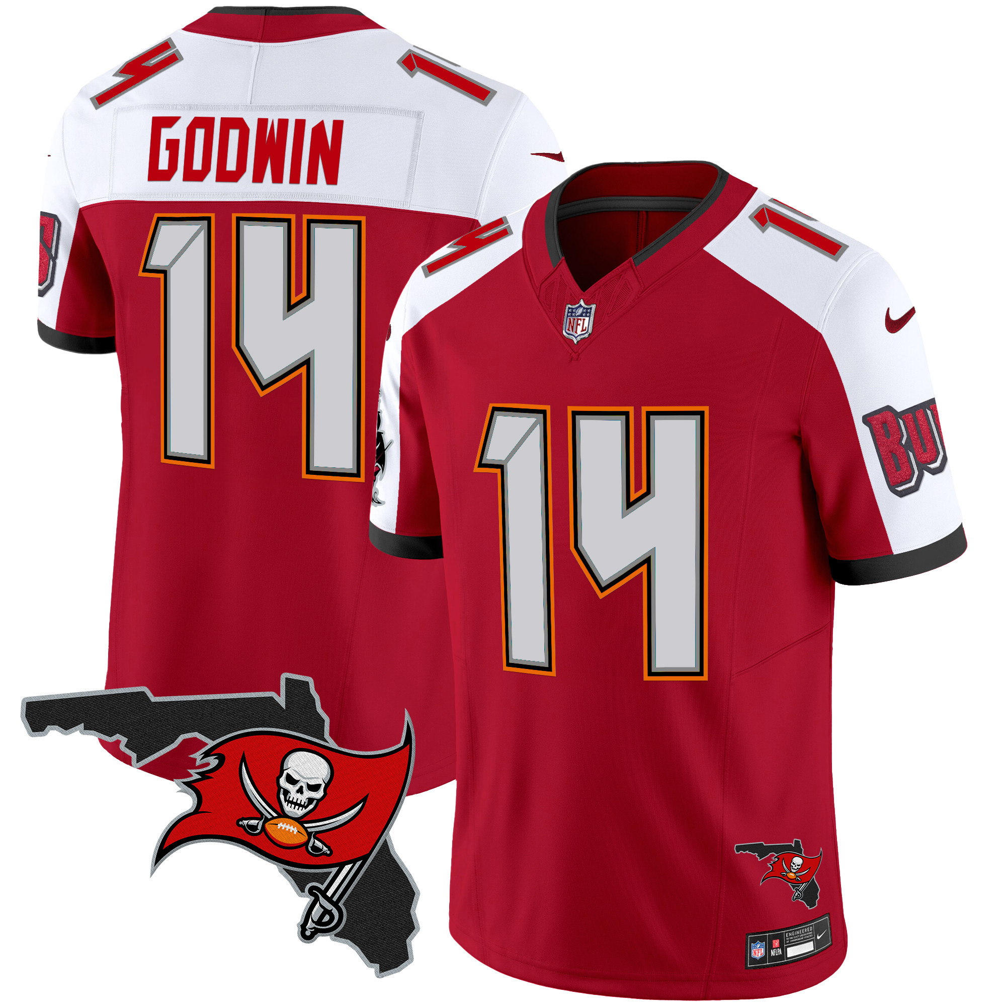 Men's Buccaneers Florida Patch Vapor Limited Jersey V2 - All Stitched - Image 10