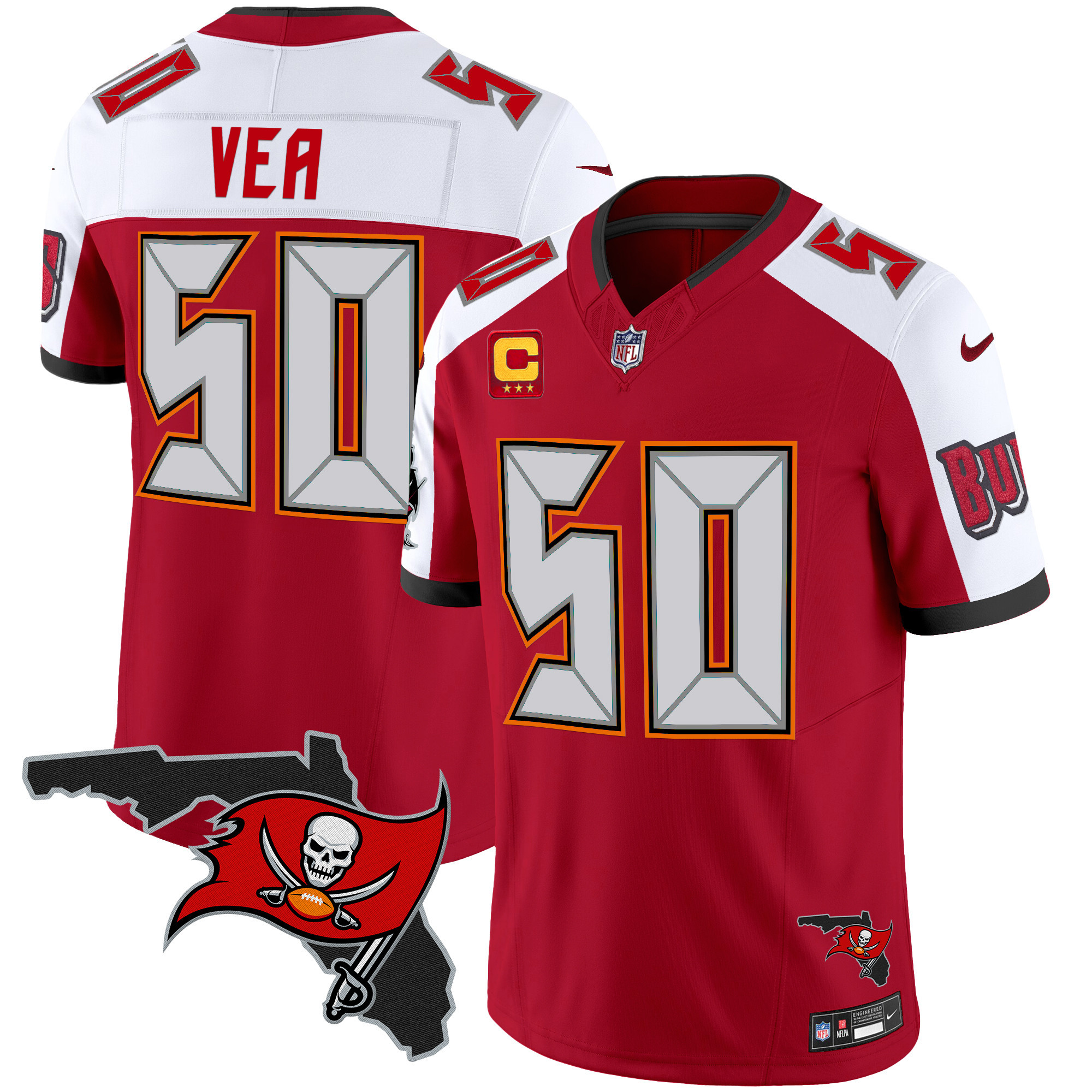 Men's Buccaneers Florida Patch Vapor Limited Jersey V2 - All Stitched - Image 12