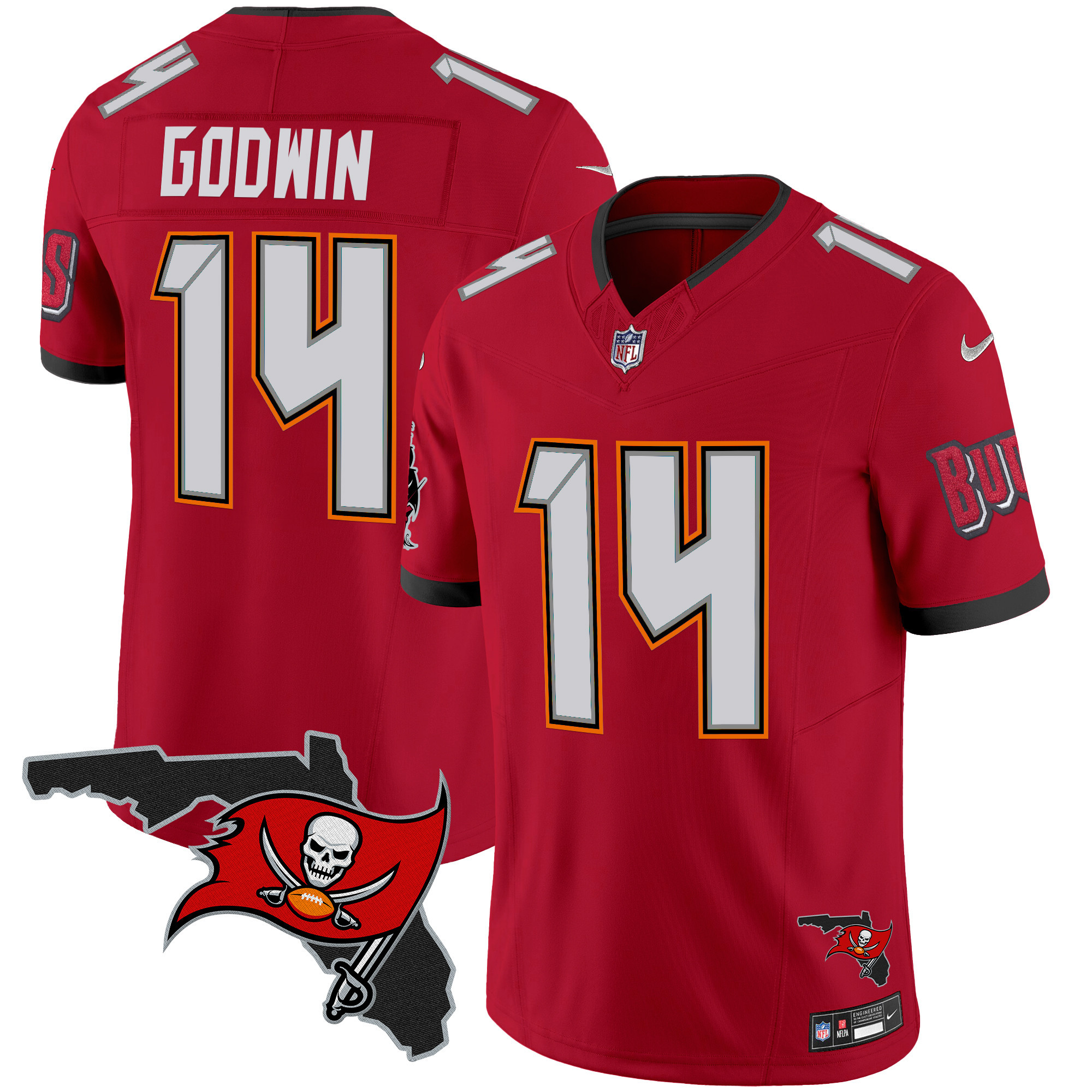 Men's Buccaneers Florida Patch Vapor Limited Jersey V2 - All Stitched - Image 17